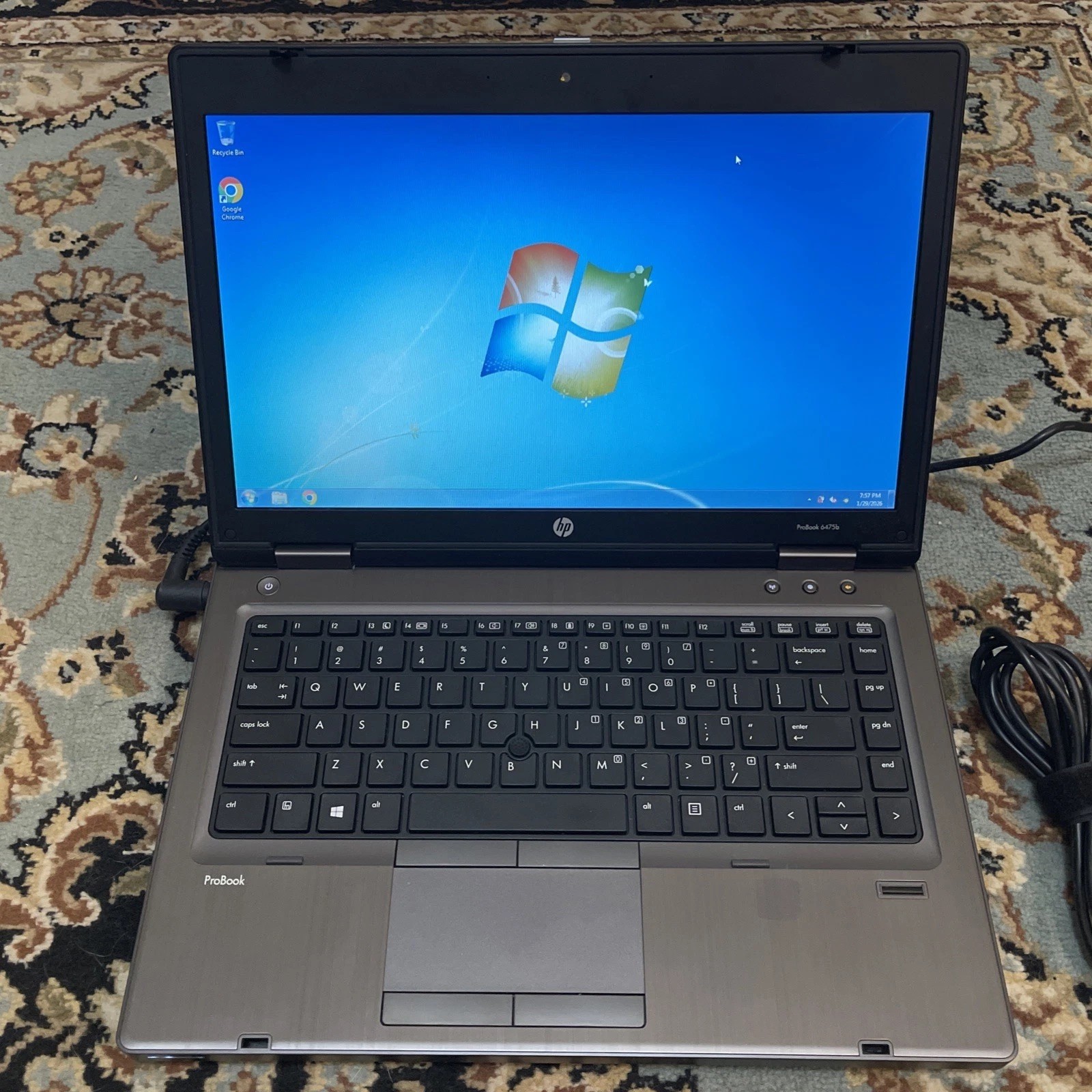 HP ProBook 6475b 14” Windows 7 Laptop AMD A8, 4gb, 120gb SSD, DVD, No Battery