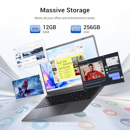2026 Laptop Computer, 15.6″ FHD IPS Display, Pentium Gold 6500Y 256 GB
