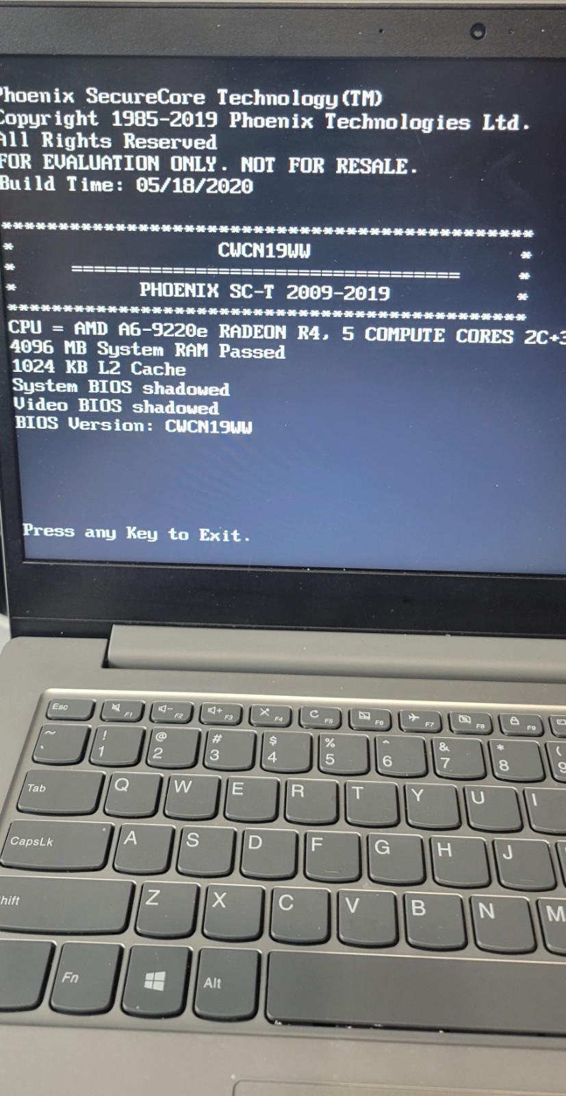 Lenovo IdeaPad Slim AMD A6-9220e 1.60GHz FOR PARTS