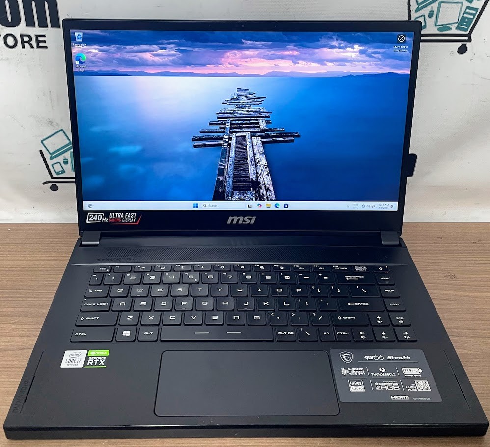 MSI GS66 Stealth 10SF W11Pro 15.6” NVIDIA i7-10750H 2.70GHz 8gb 256gb SSD READ!
