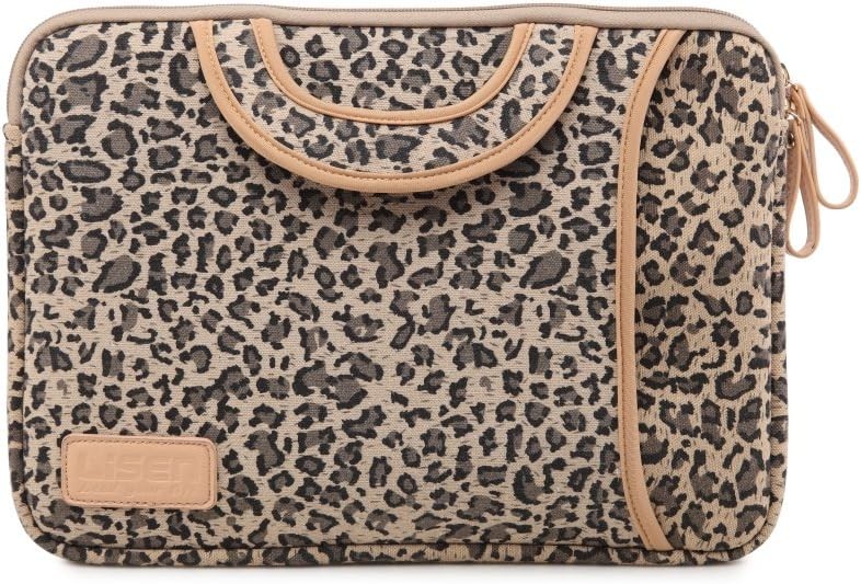 15.5 Inch Laptop Sleeve Case-Stylish Leopard Ultrabook Sleeve Macbook Bag For Ac