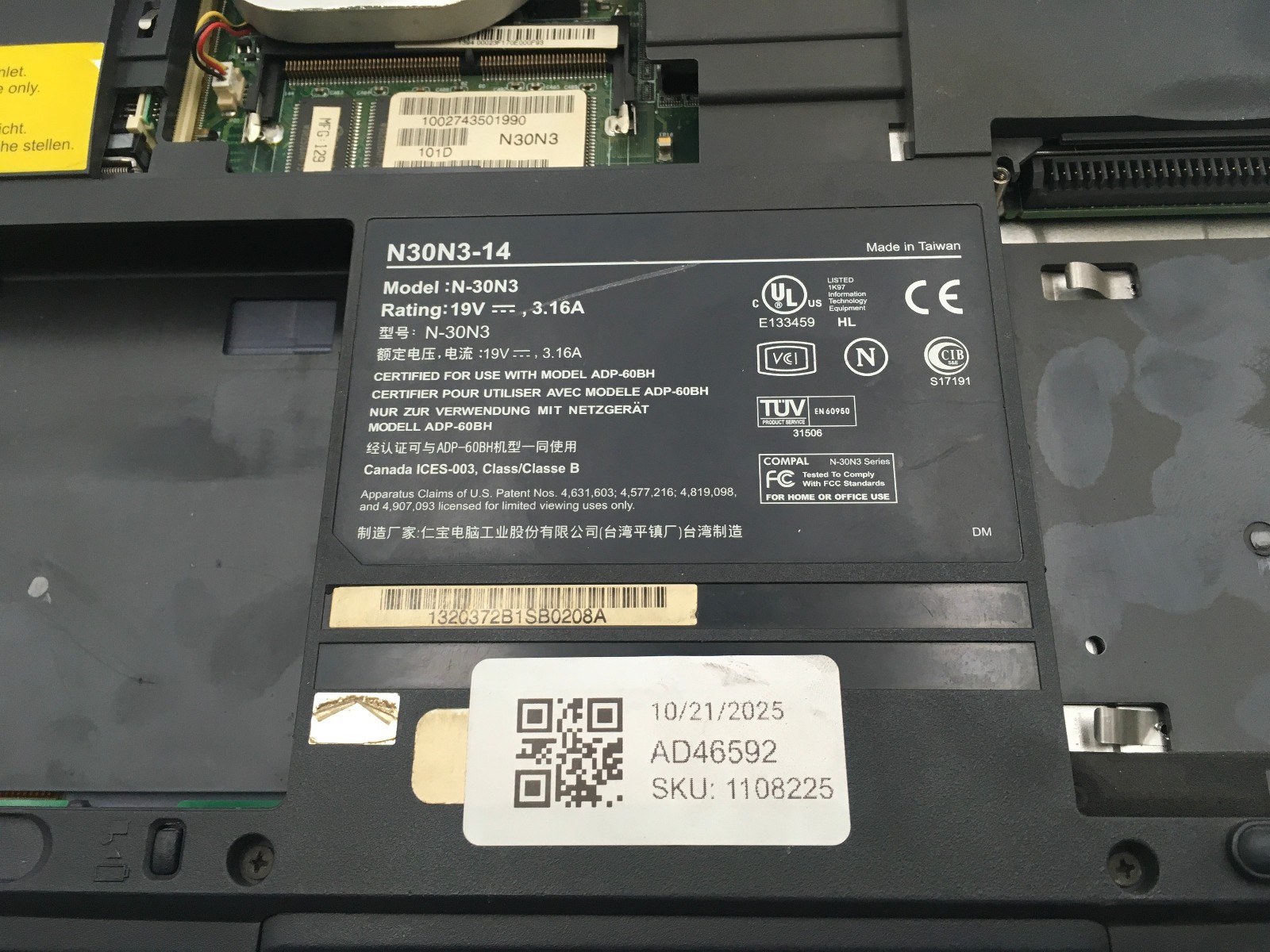 SPARTAN N30N3 14 – BOOTS TO BIOS – INTEL PENTIUM III – 640KB RAM – READ DESC -BB