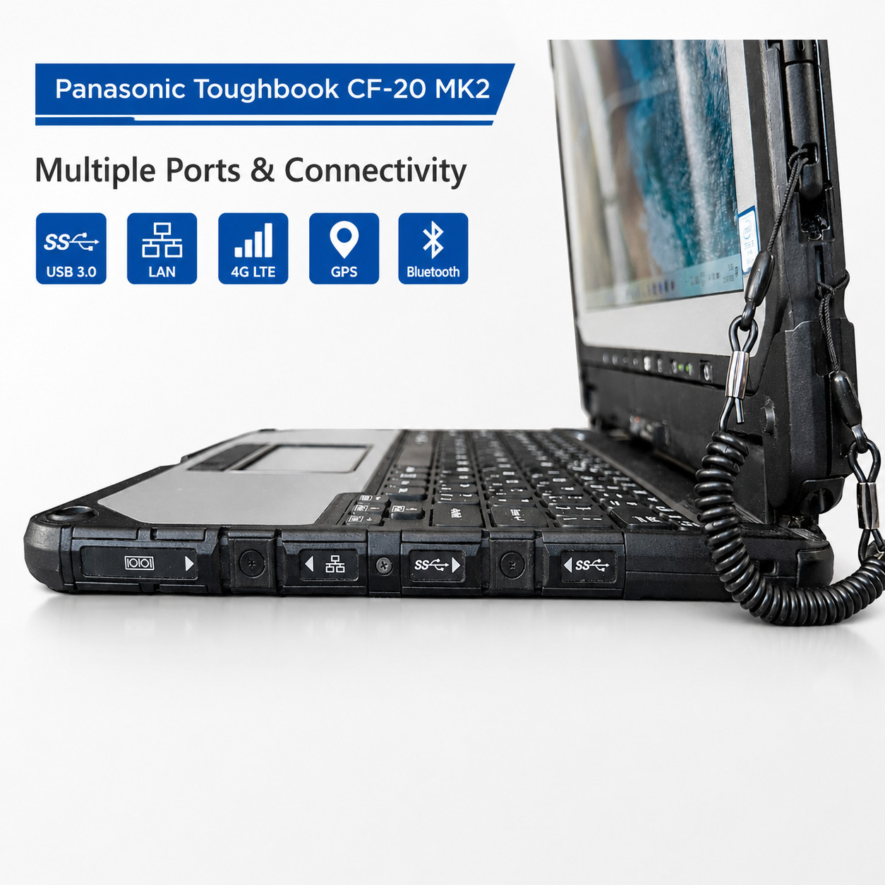 Panasonic Toughbook CF-20 MK2 i5 8GB Win 11 Rugged Tablet Laptop 4G GPS 2 x Bat