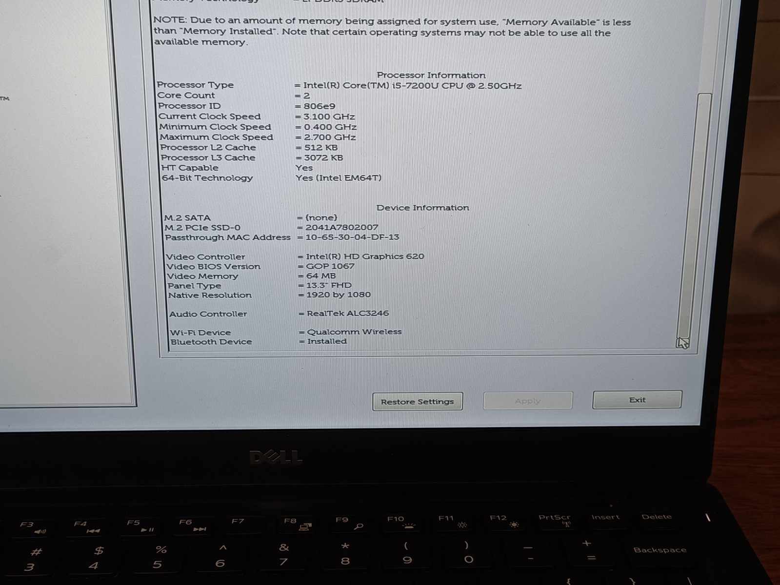 Dell XPS 13 9360 sku6709 i5-7200U 3.1 GHz 8GB RAM Win 10 No SSD No A/C Tested