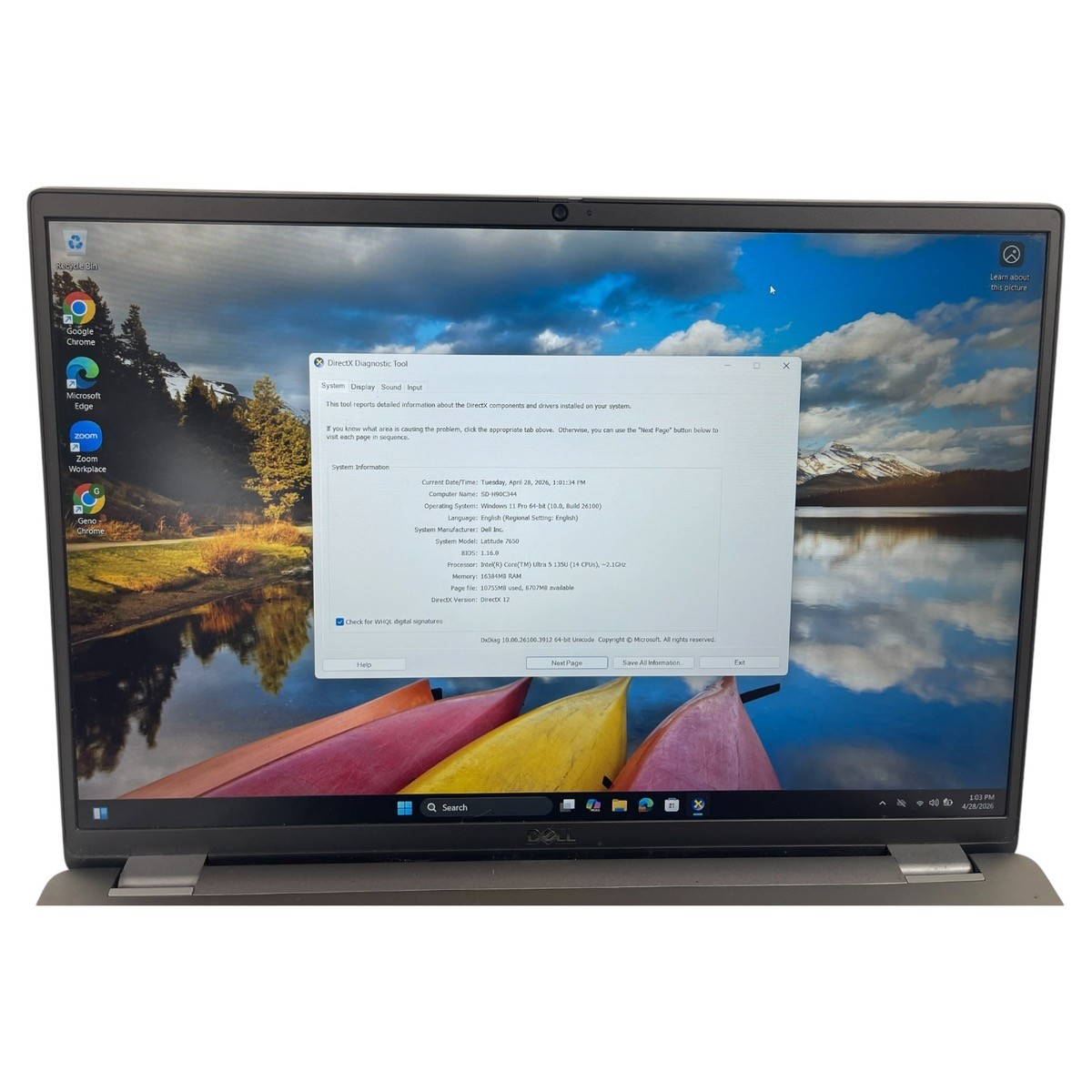 Dell Latitutde 7650 Laptop Computer (CSC053406)