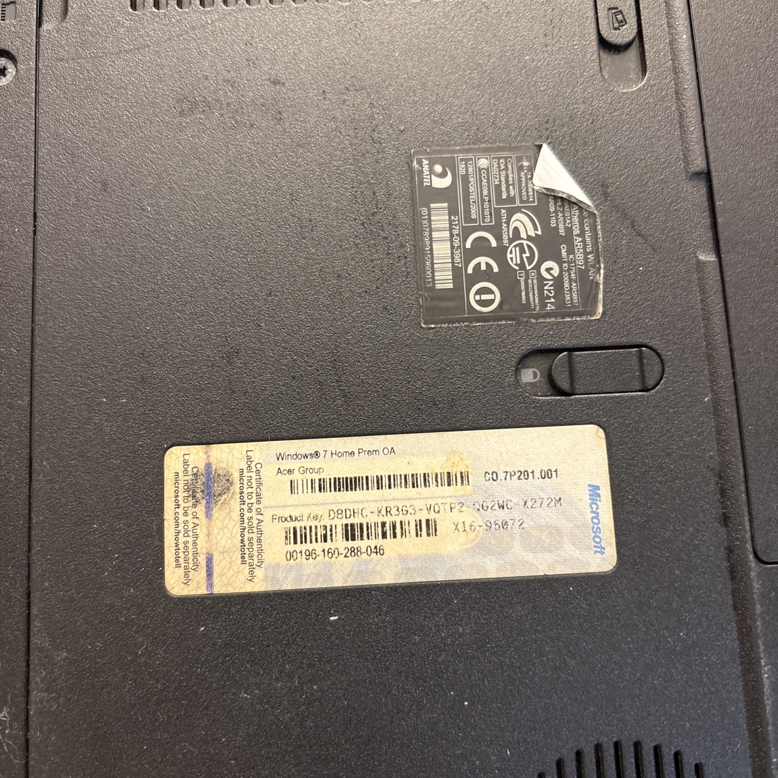 Acer Aspire 5253 BZ692 MDL P5WE6 /AMD Dual-Core C-50 1GHz/275GHz Ram PARTS ONLY
