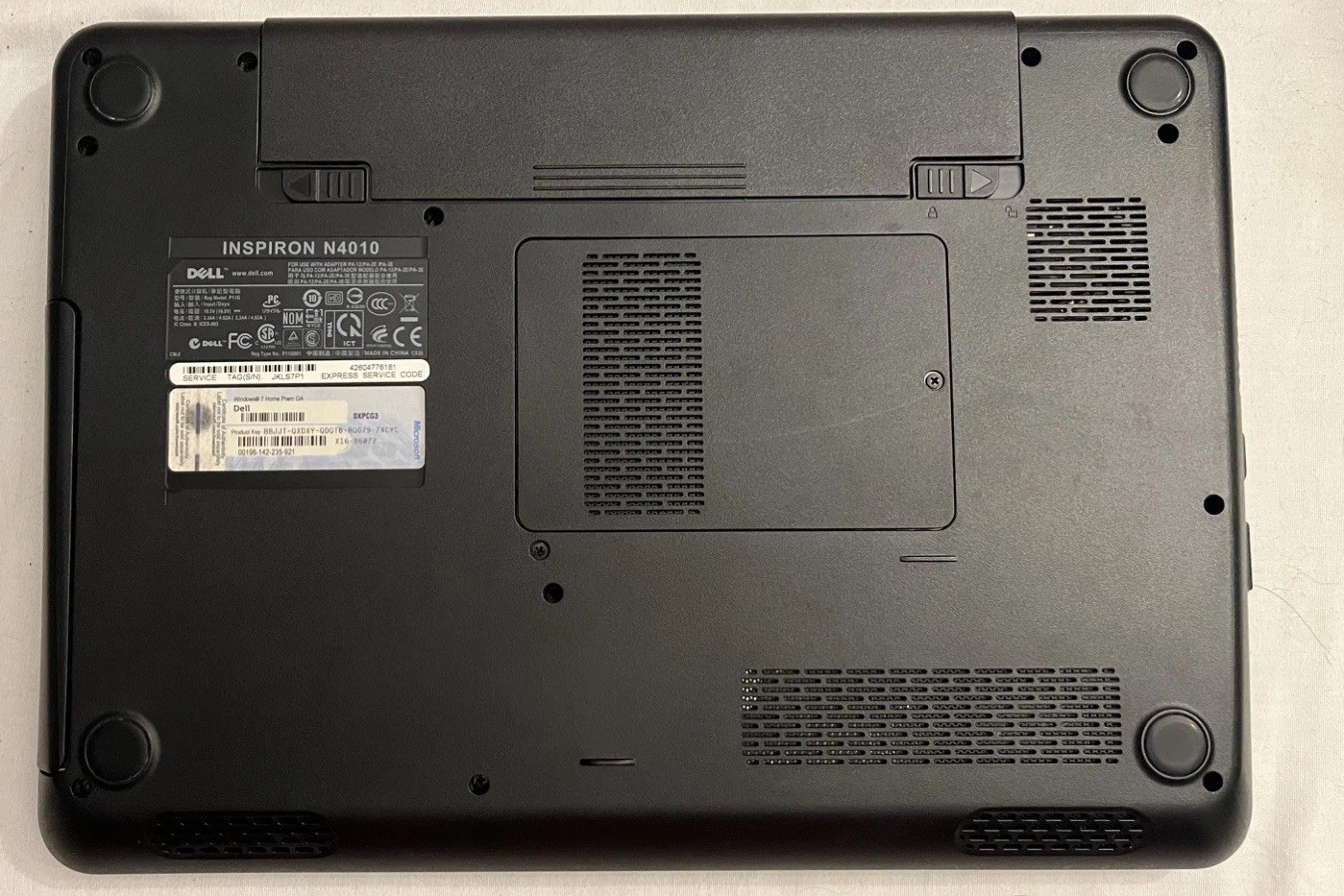 Dell Inspiron N4010 Reg Model: P11G, Laptop Bundle, SRS Premium Sound, Untested