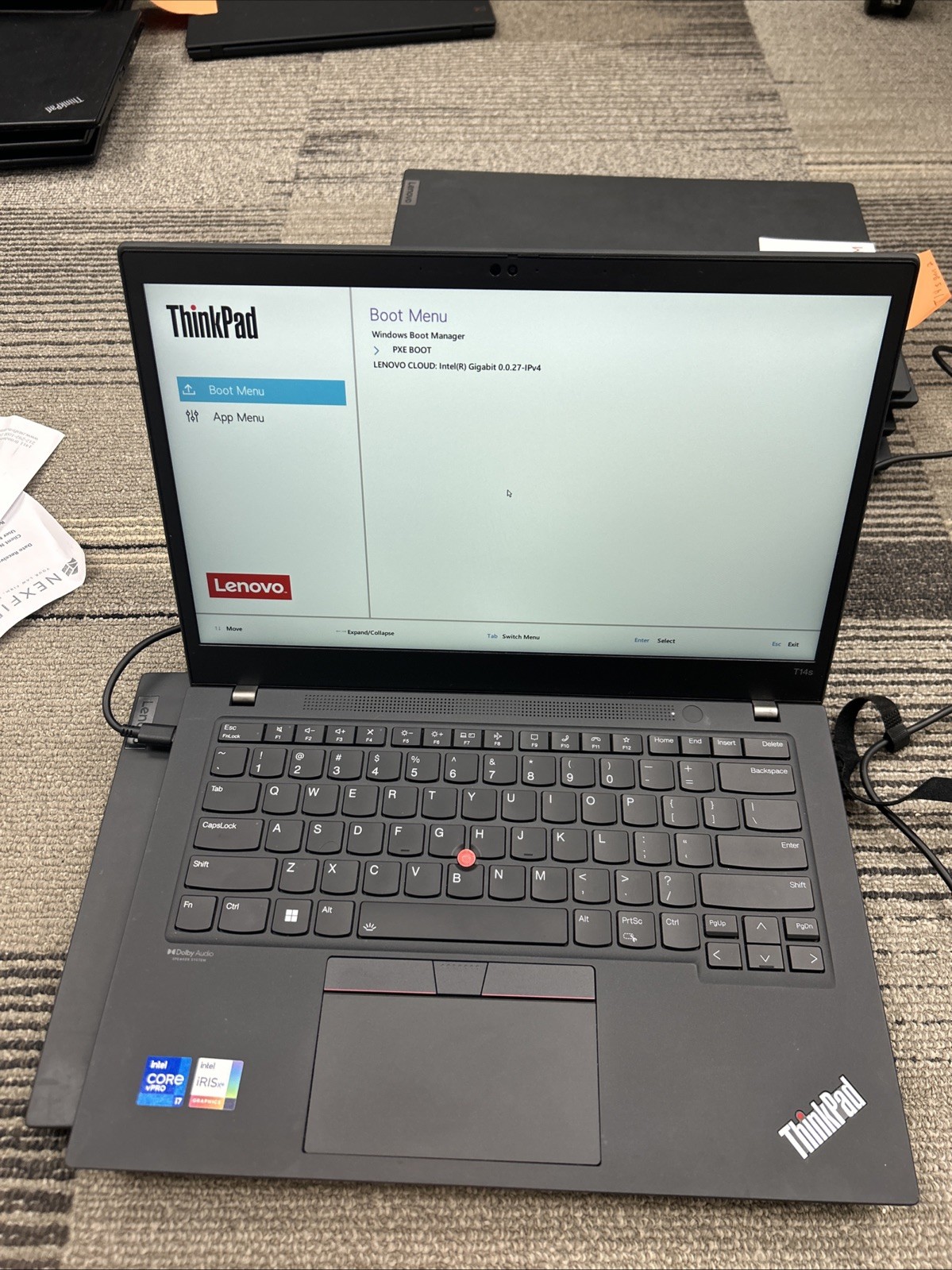 Lenovo Thinkpad t14s Gen 2 i7-No Internal Storage Drive (Boots to BIOS)
