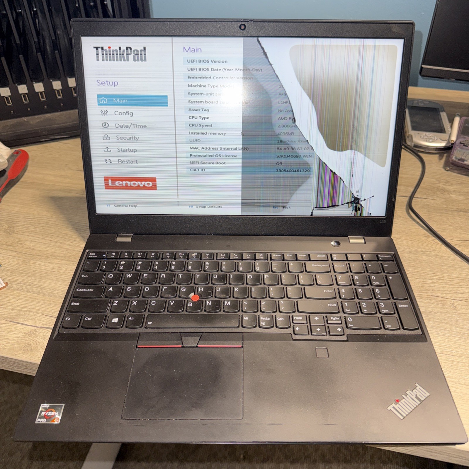 Lenovo ThinkPad L15 G2 15.6″ Ryzen 5 Pro 4650U NO RAM No HDD Parts Repair