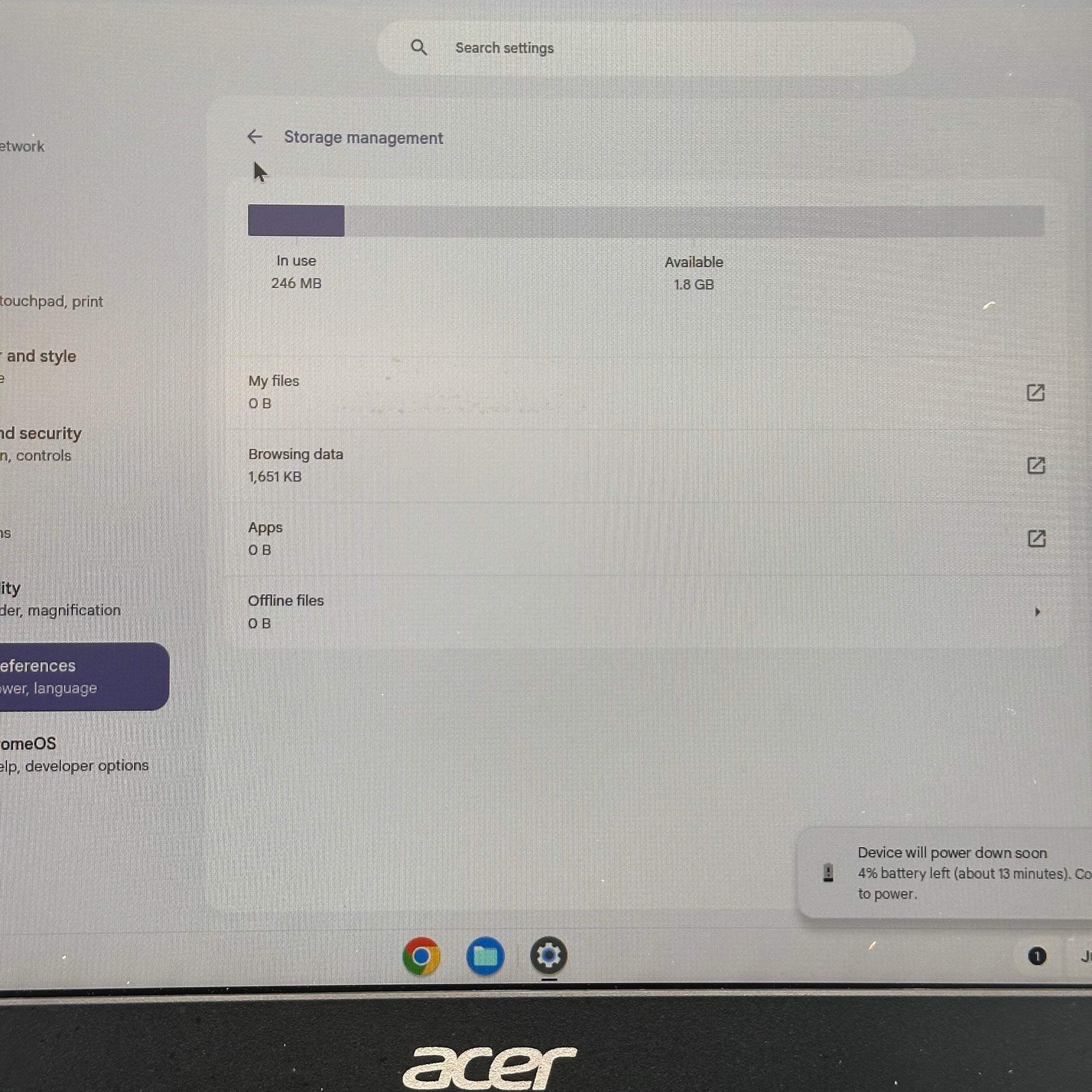 Acer Chromebook 712 C871 12″ Laptop, 1GB RAM, 2TB, Black