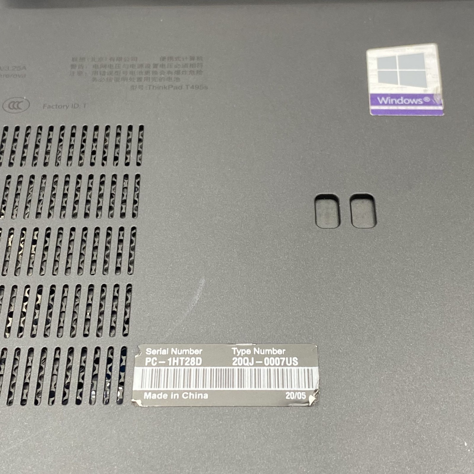 Lenovo Thinkpad T495S AMD Ryzen 7 3700U 16GB RAM 512GB SSD Batt: 99%