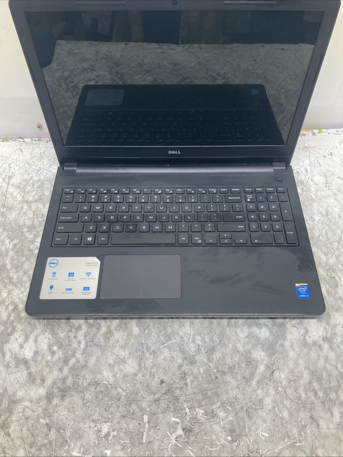 Dell Inspiron 15 3558 Intel Core i3-5015U 2.10GHz 4GB no HDD Boot to BIOS