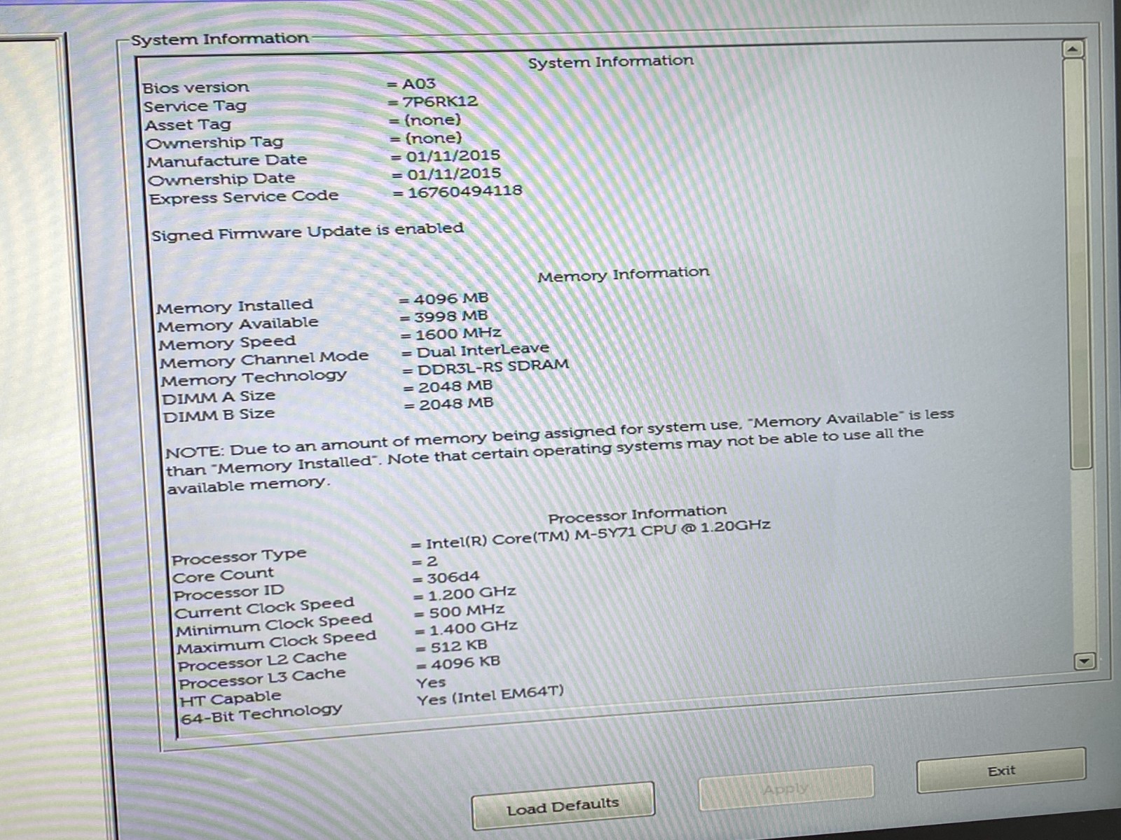 Dell Latitude 7350 TOUCH Core m-5Y71 @ 1.20GHz 4GB RAM No Hard drive