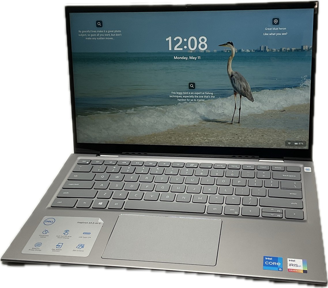 Dell Inspiron 14” 2 in 1 touch laptop P147G – Core i5-113G7 12GB RAM 477SSD