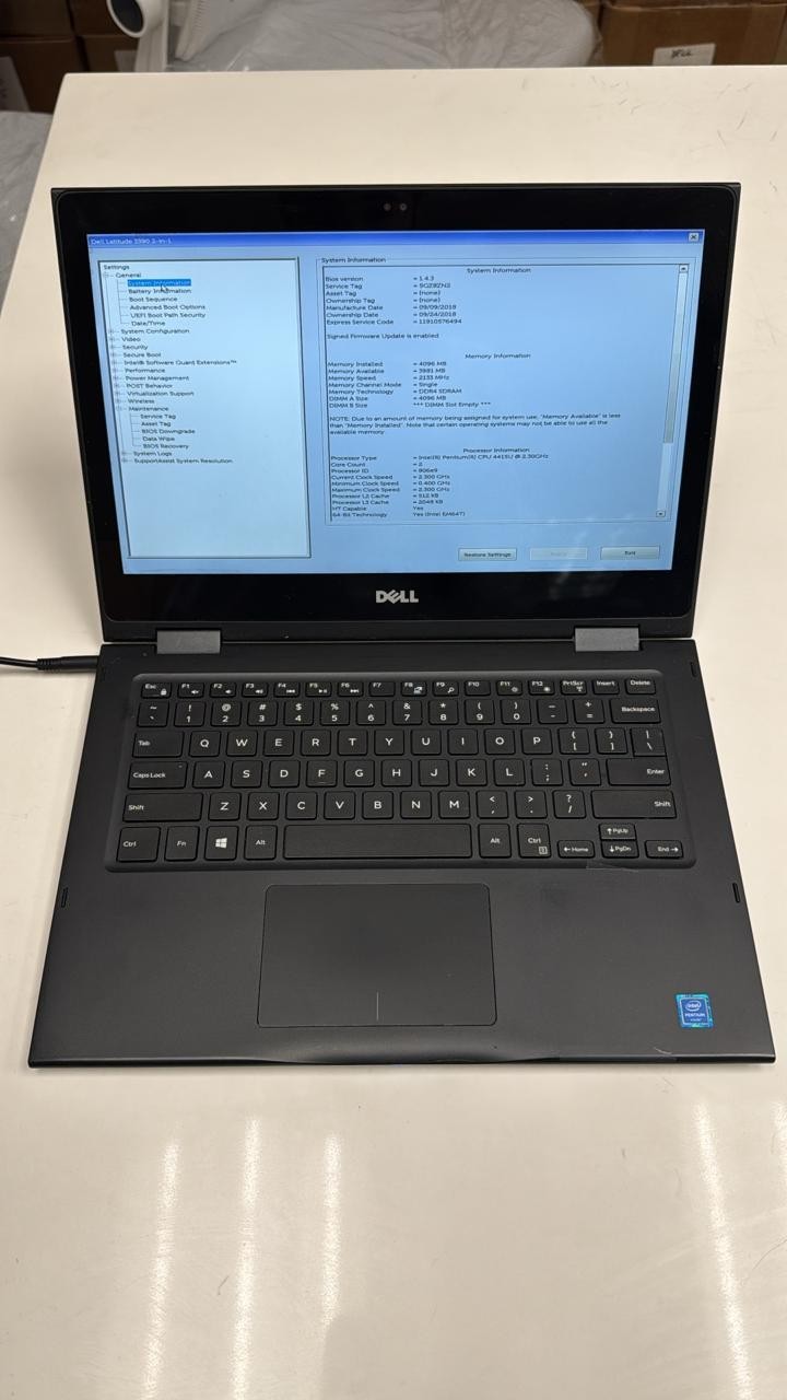 Lot Of 6 Dell Latitude 3390 2-in-1 13.3″ i5 8th gen, 4gb, 128 gb Boots to Bios