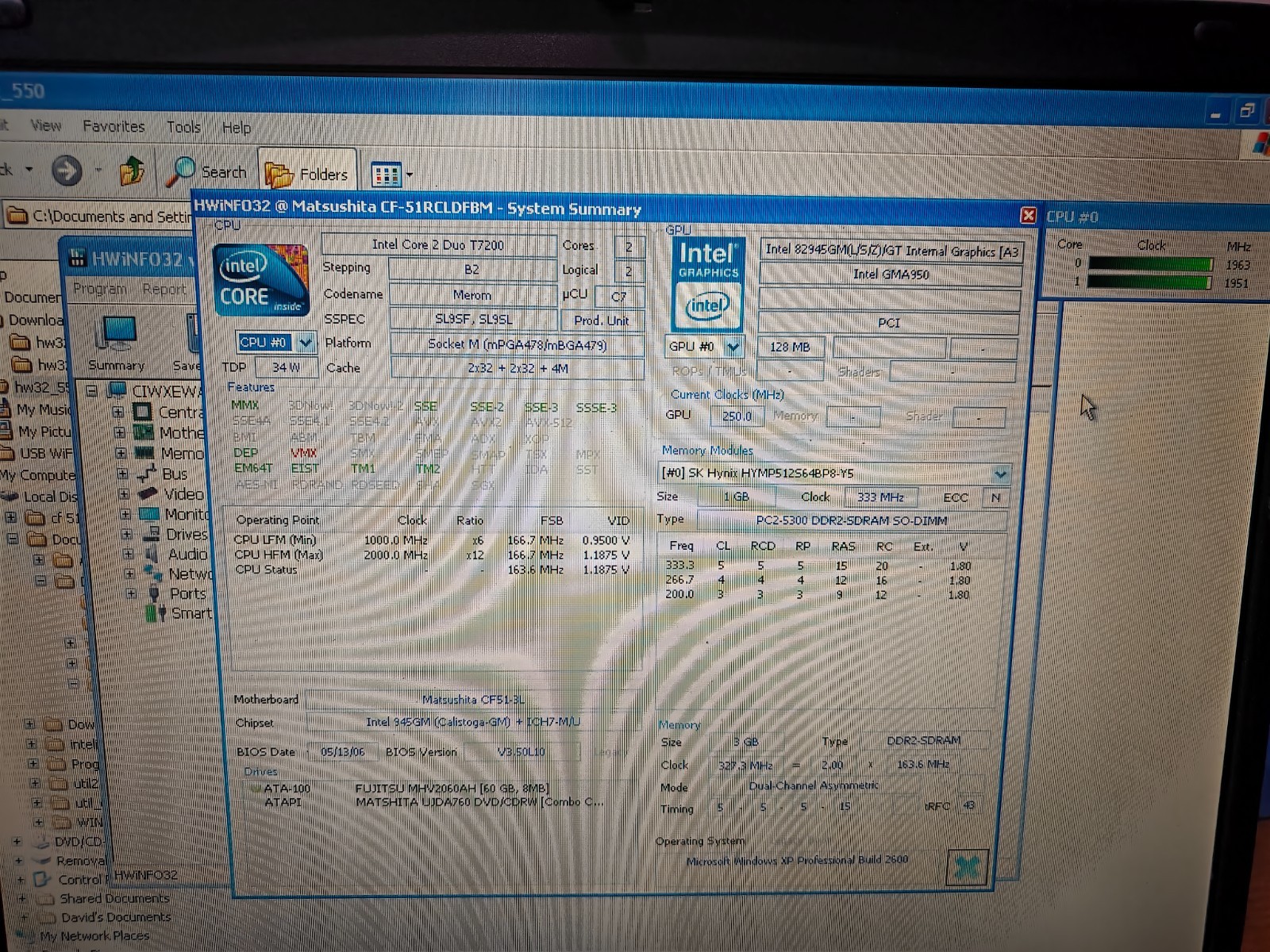 PANASONIC CF-51 -Intel T7200 CPU – 4096 RAM – 15″ 60GB HDD