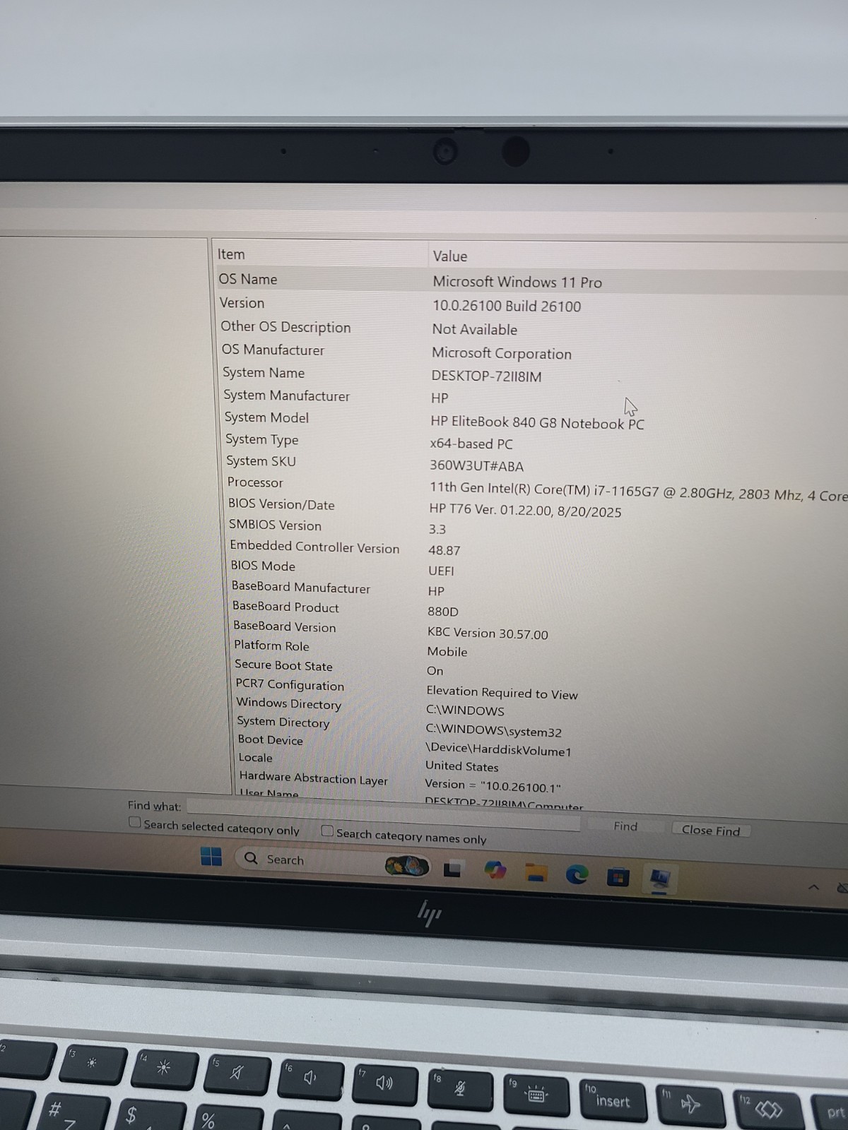 HP EliteBook 840 G8 i7-1165G7 2.70GHz 16GB Ram 256GB SSD Win 11 Pro