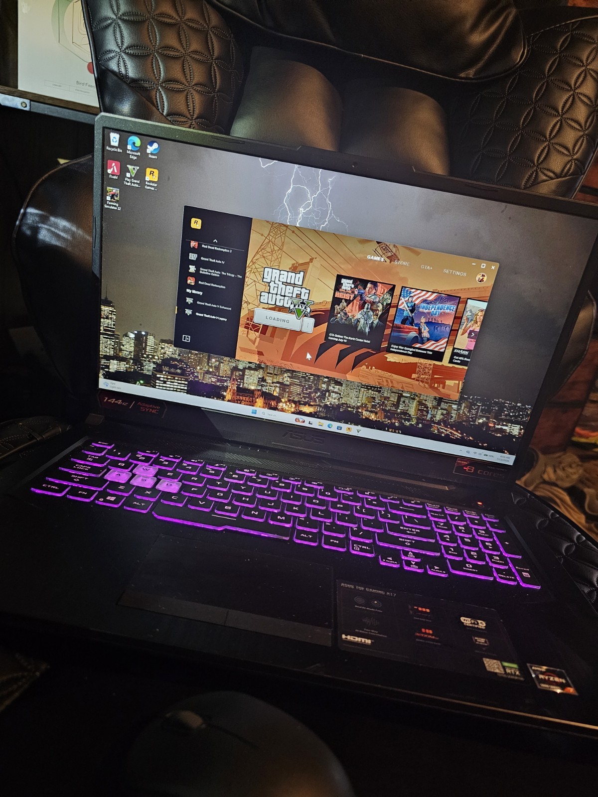 ASUS TUF Gaming A17 17.3″ (512GB, AMD Ryzen 5, 3.00 GHz, 8GB) Laptop – Black…