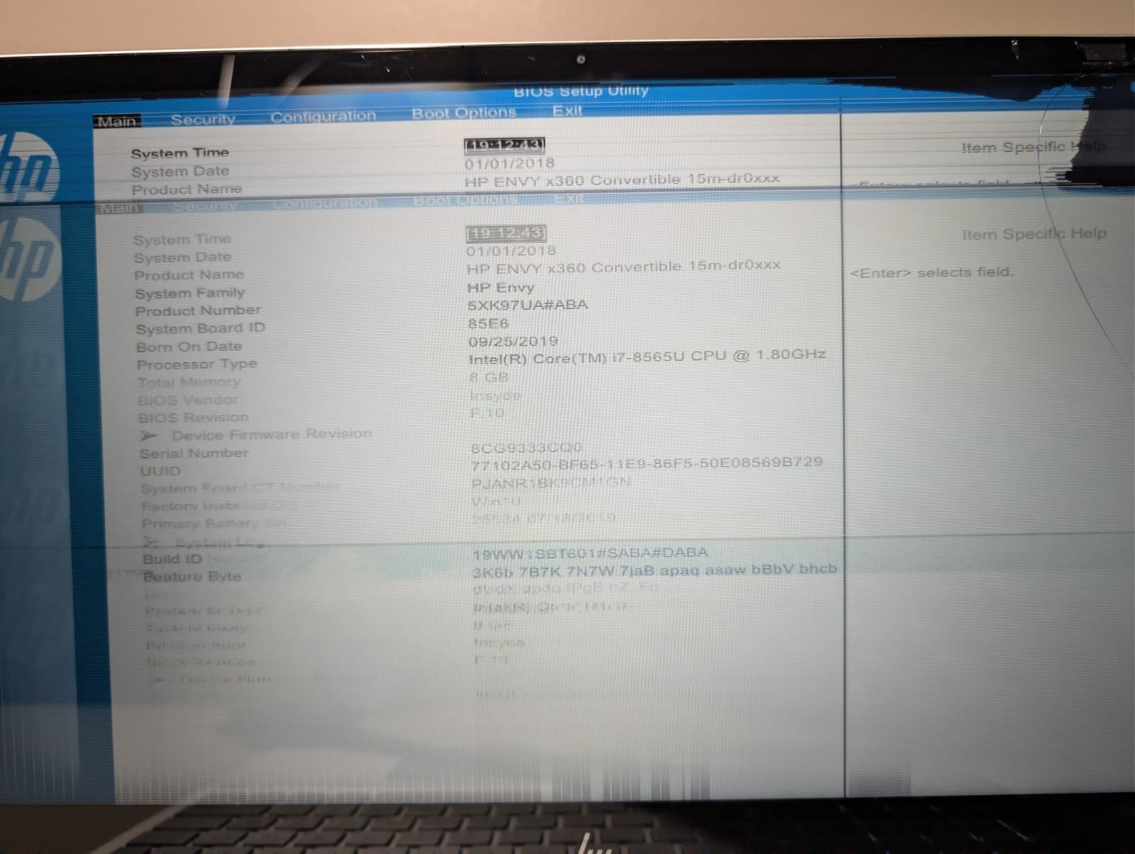 15″ Read! HP Envy x360 15M-DR0 | i7 8th Gen 8GB RAM NO SSD | No Charger | AS-IS