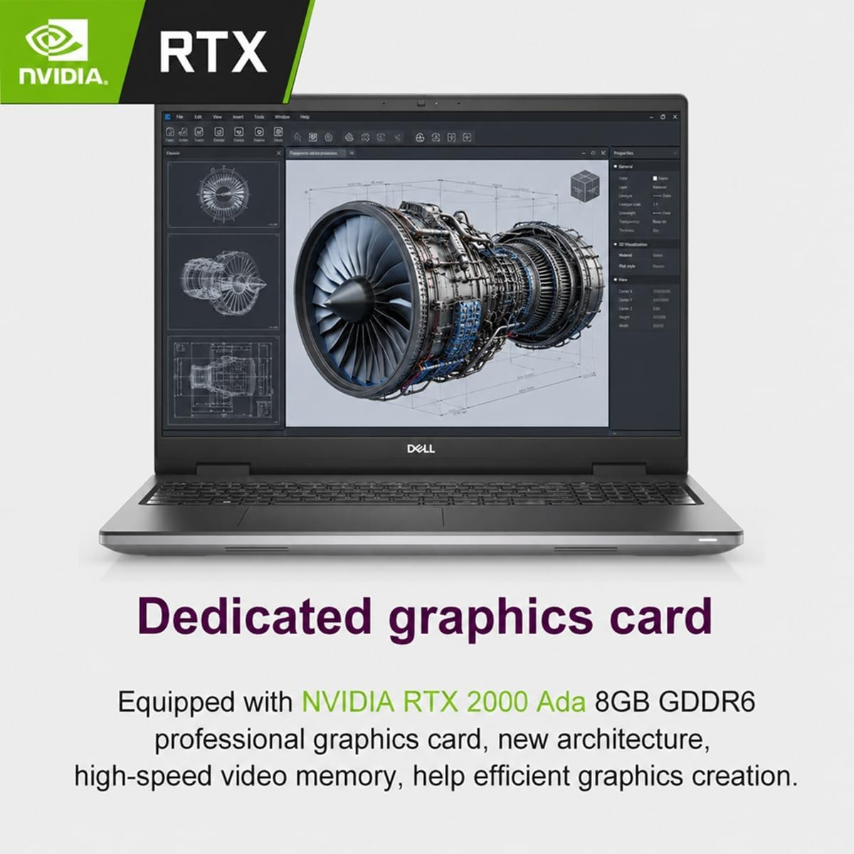 Dell Precision 7000 7680 Mobile Workstation Laptop (NVIDIA RTX 2000 Ada 8GB, 16″