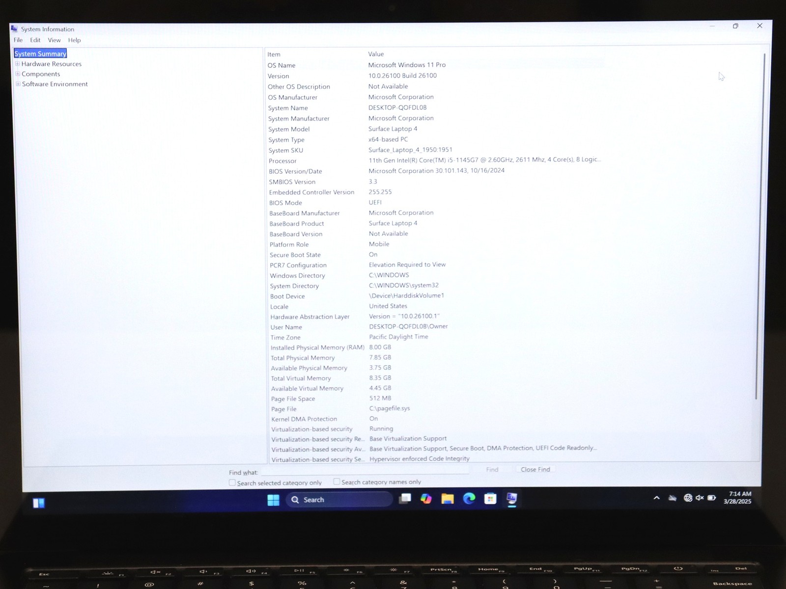 Microsoft Surface Laptop 4 1951 13.5″ Touch i5-1145G7 8GB 256GB NVMe W11P -AS IS