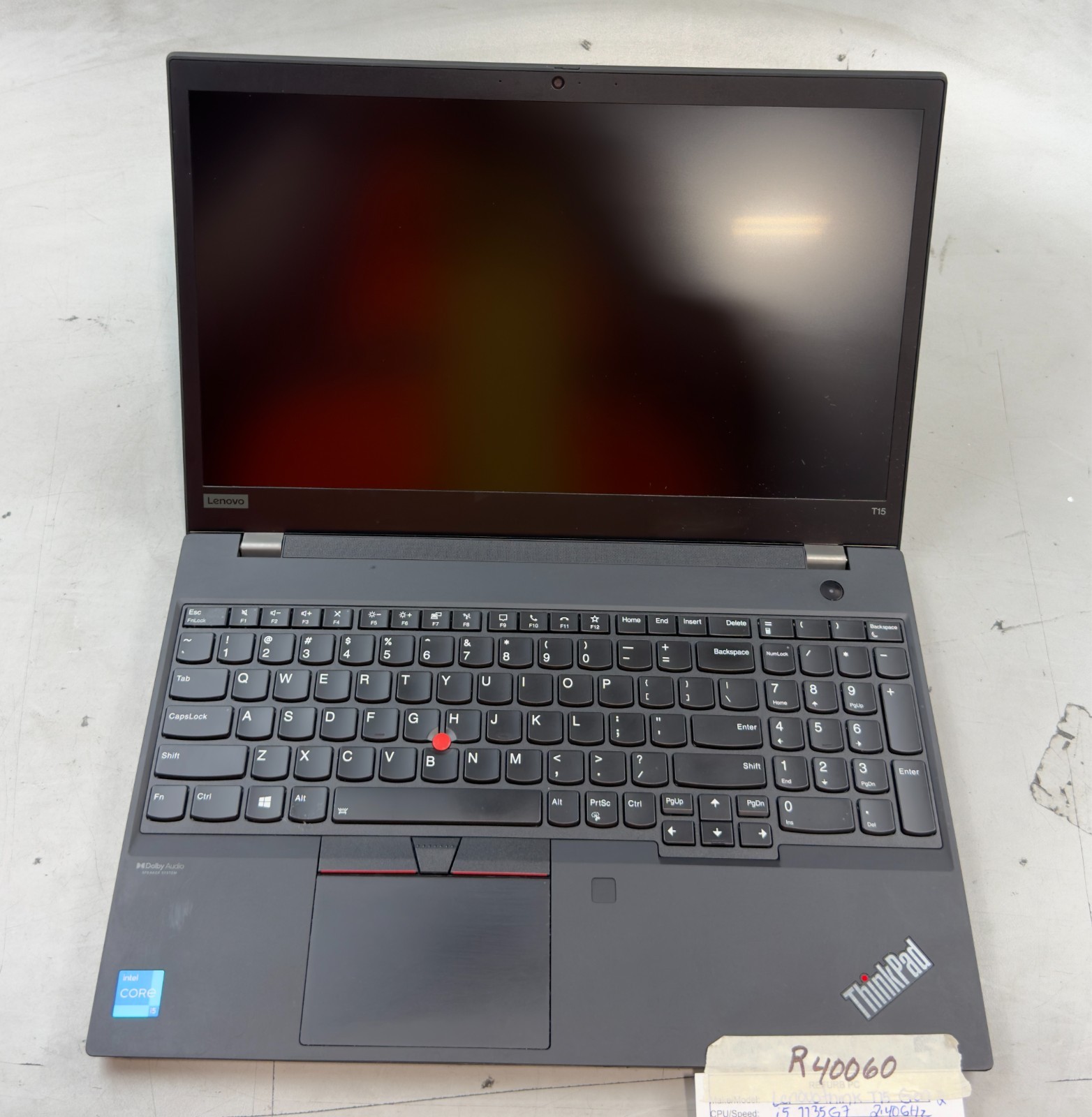 Lenovo Thinkpad T15 Gen 2 i5-1135G7 / 16GB RAM / NO SSD -RL6166