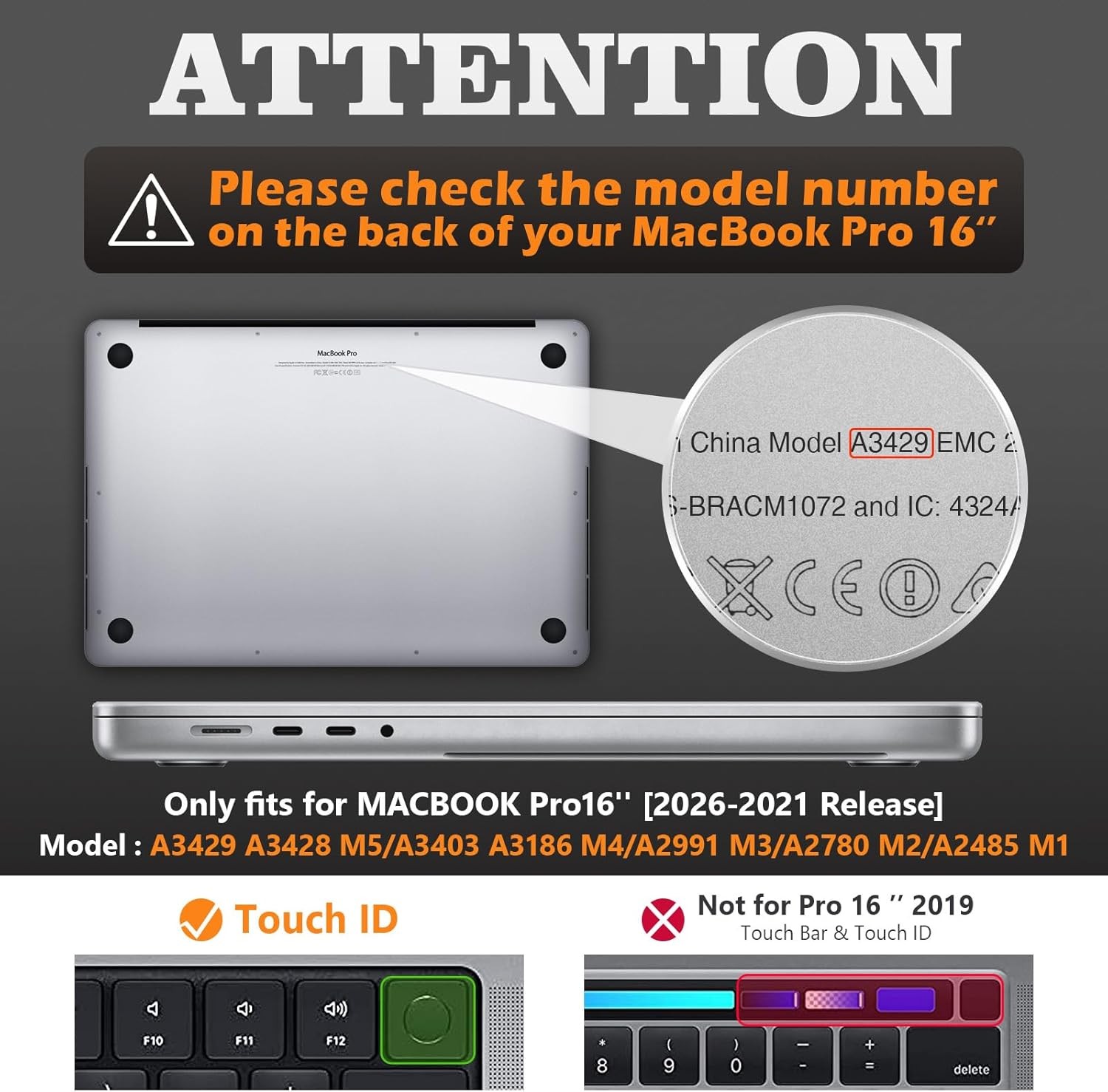 MacBook Pro 16 inch Case with Shock Absorbing Protection, Folding Stand & Mouse