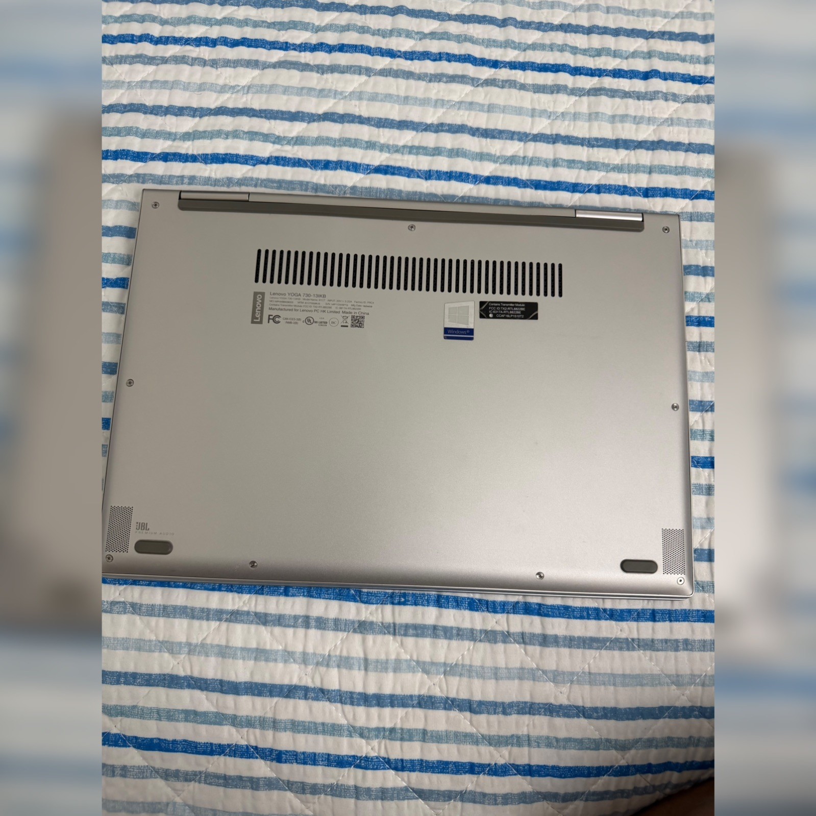 Lenovo Yoga 730-13IKB 15.6″ i5-8250U 1.6GHz 8GB RAM 238GB Samsung SD
