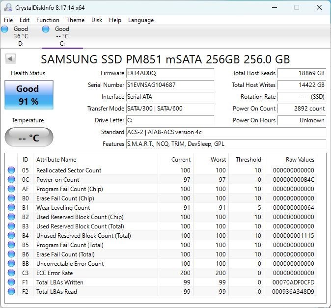 Lenovo ThinkPad T420 i5 256GB SSD + 500GB HD 8GB RAM 1366×768 Win11Pro Grade A