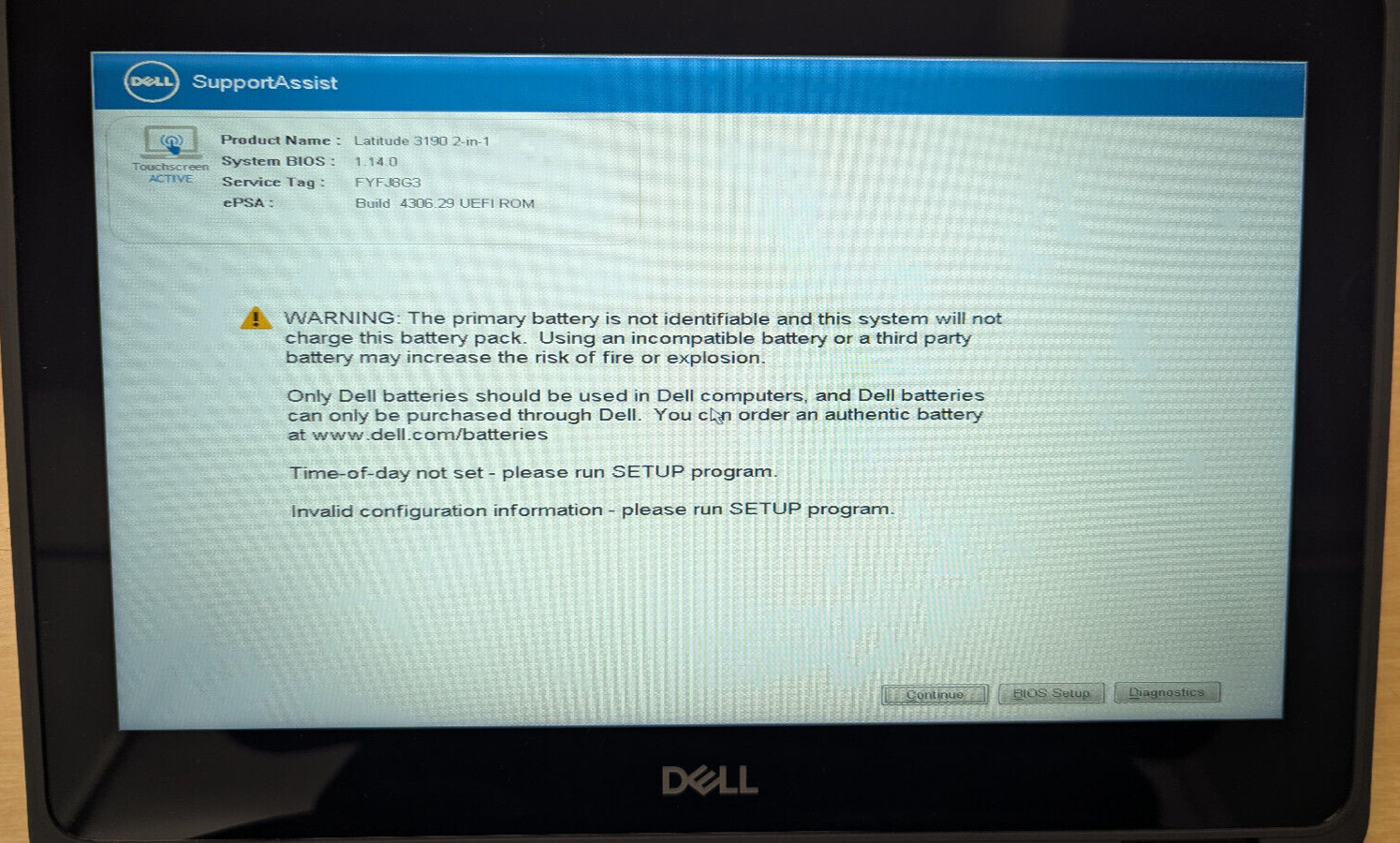 Dell Latitude 3190 2-in-1 – 8GB RAM, 128GB SSD, Touchscreen, Win11 (Bad Battery)