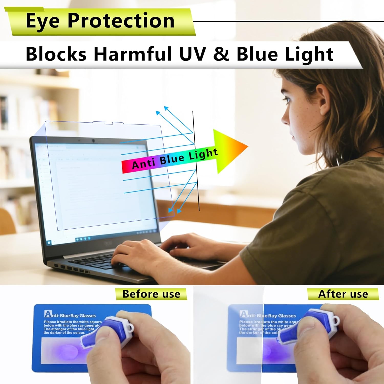 2 Pack Anti Blue Light Screen Protector for Lenovo Yoga 9i 2-in-1 Aura Edition 1