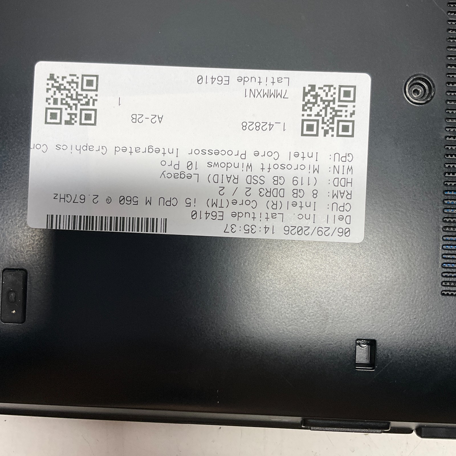 Dell Latitude E6410 Laptop Intel Core i5 M 560 2.67GHz 8GB RAM 120GB SSD READ