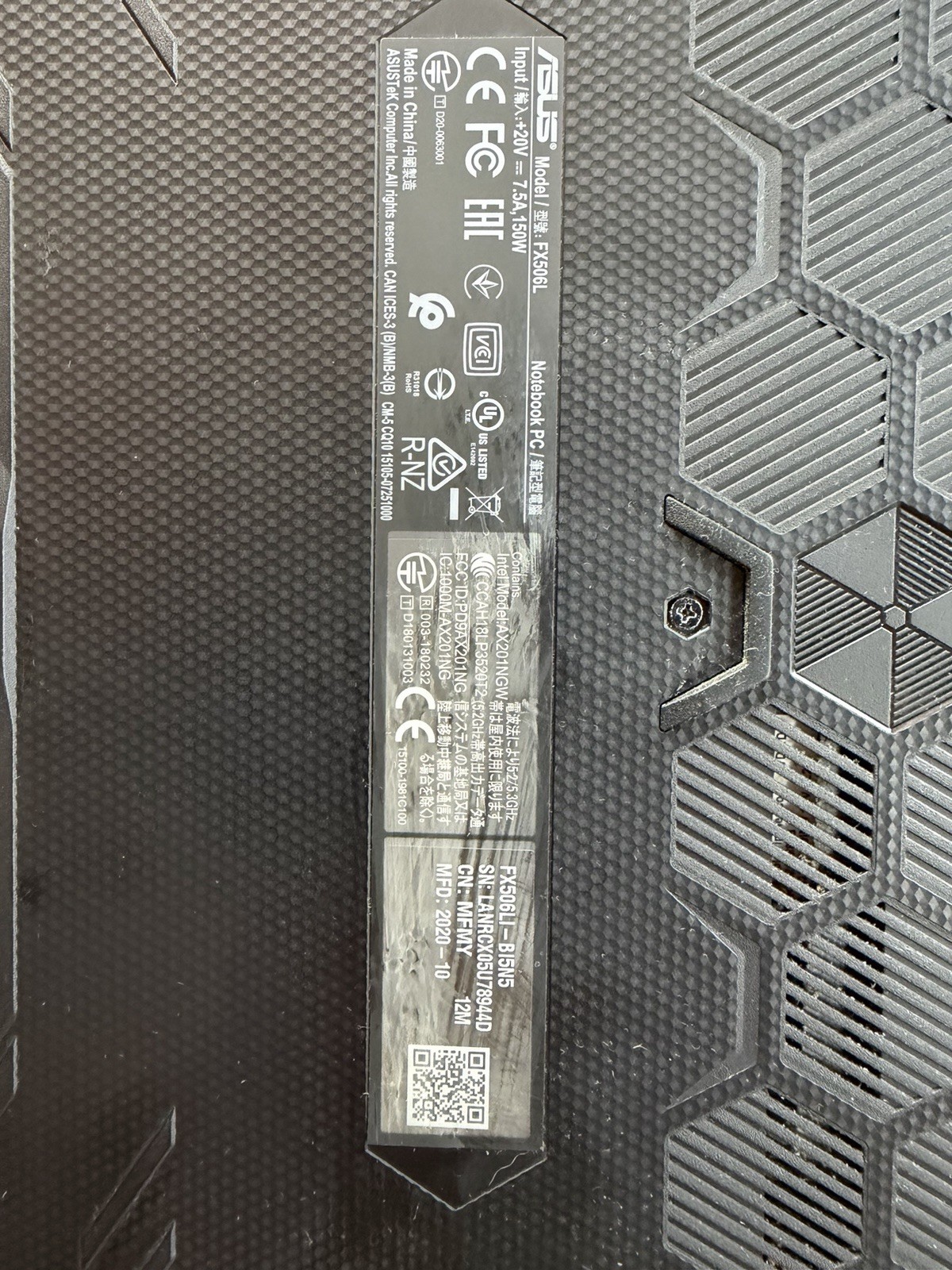 F15 ASUS gaming Laptop