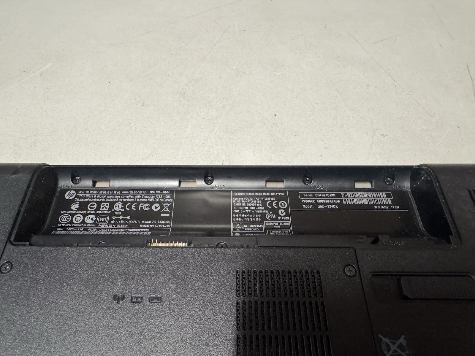 HP G62 i3 4GB RAM Broken Screen No SSD No Battery No Charger For Parts
