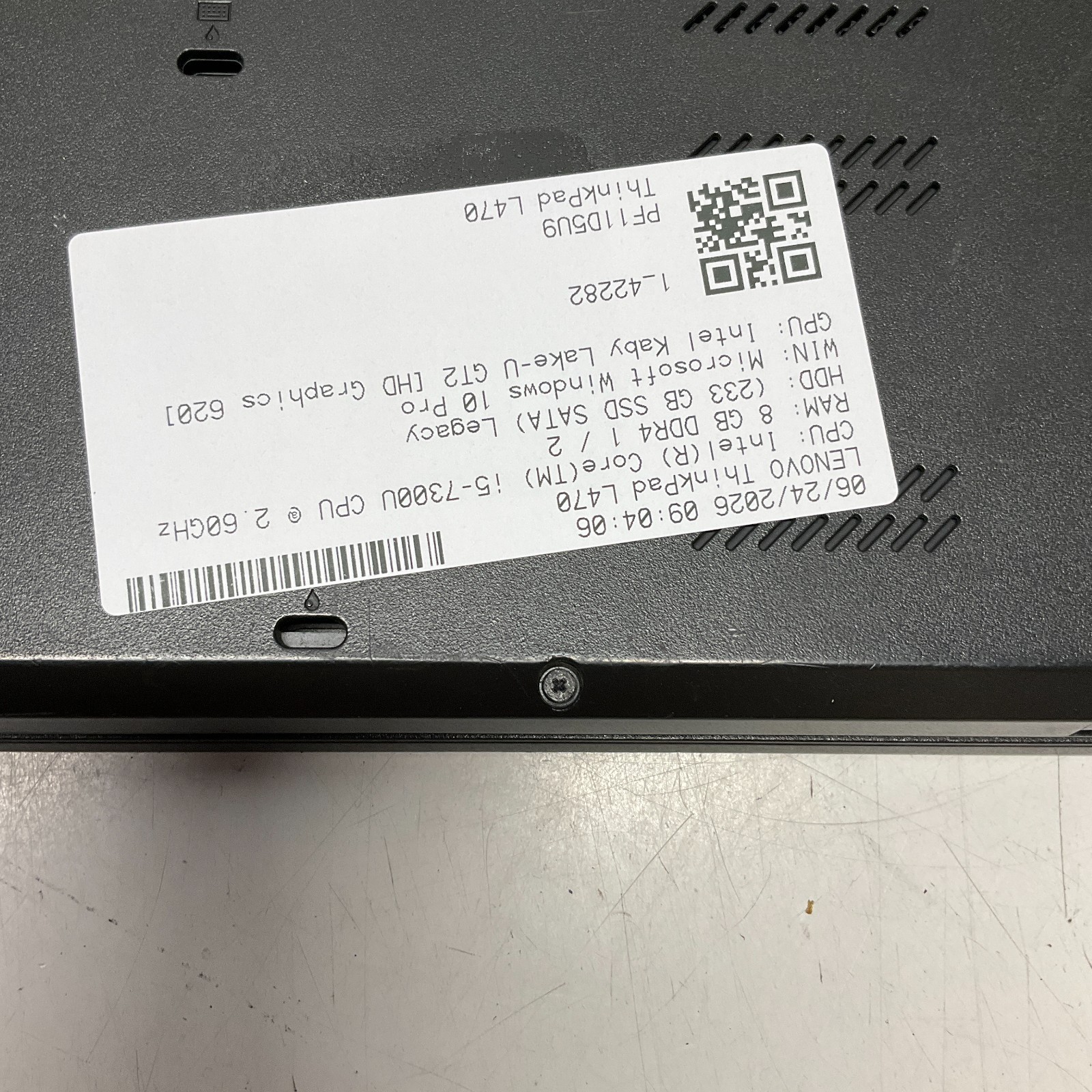 Lenovo ThinkPad L470 14″ | 2.60GHz Dual Core i5-7300U | 8GB 250GB SSD Win10 READ