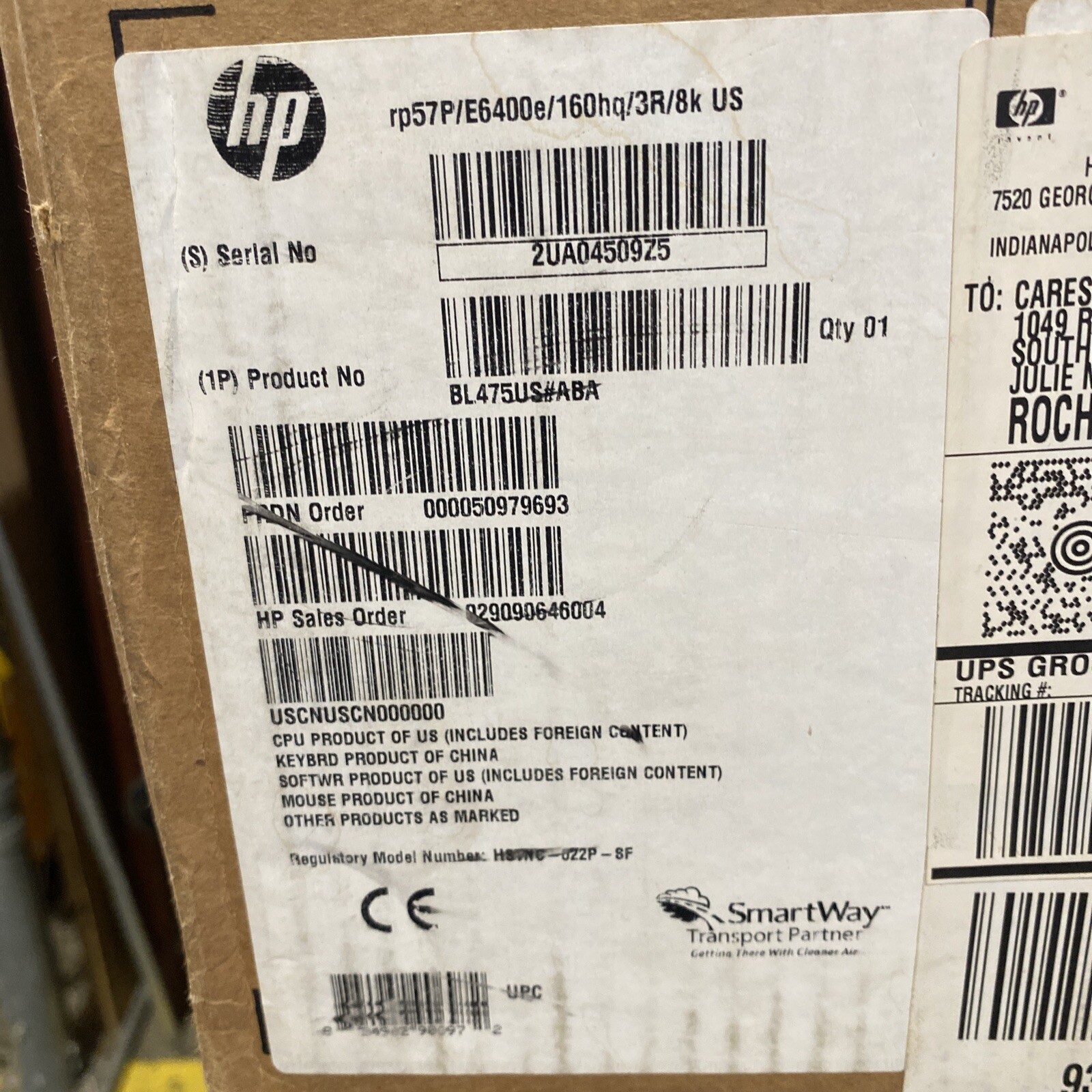 HP BL475US#ABA RP5700 Kodak rad rm computer W/keyboard mouse stand power cord￼s