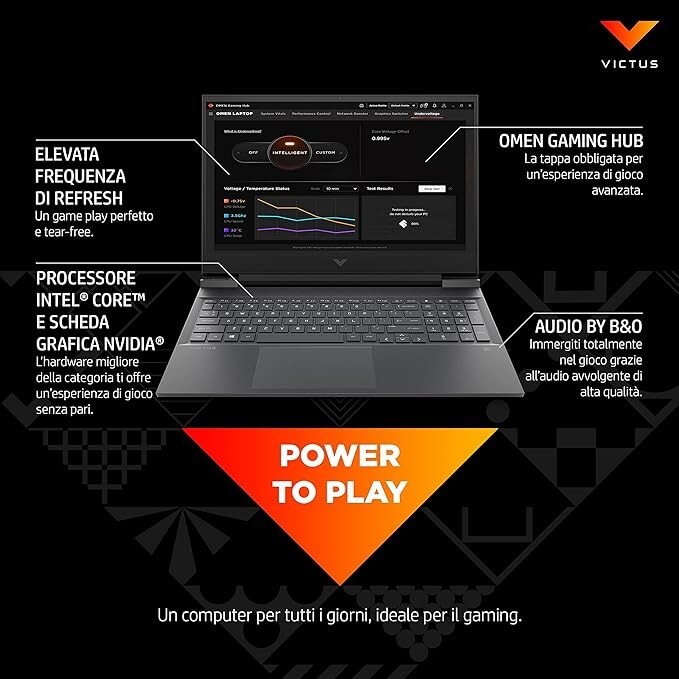 HP Victus 16-d1007sl, Intel Core i7 12700H, NVIDIA RTX3060, 512GB SSD M.2