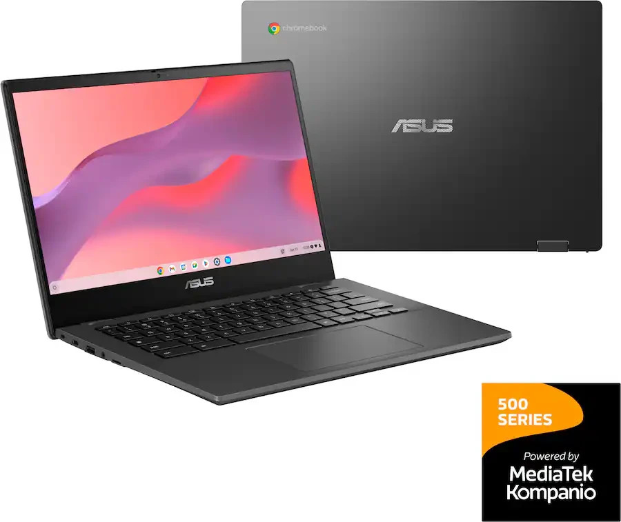 ASUS Chromebook 14″ FHD Laptop, MediaTek Kompanio 520, 4GB RAM, 192GB (64+128)