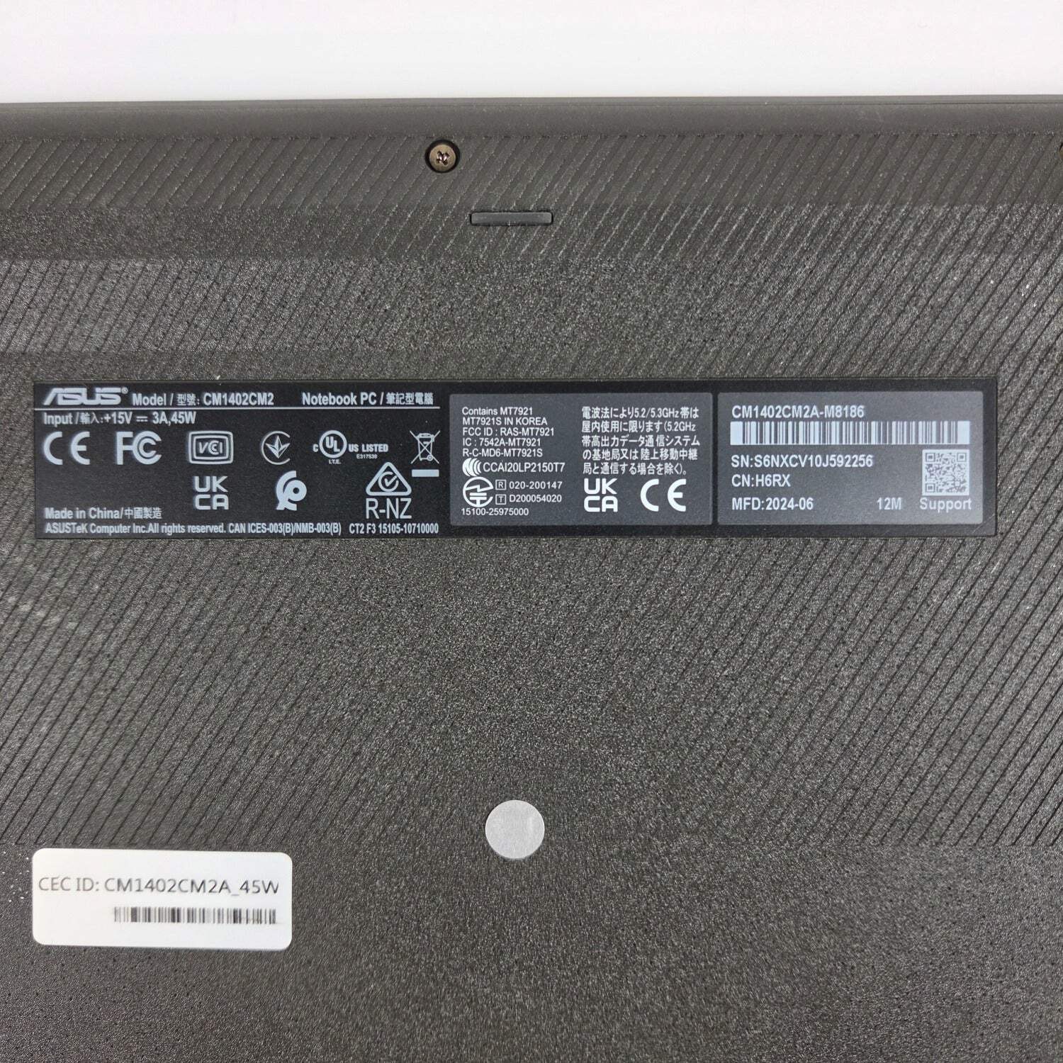Asus Chromebook H6RX 14″ 3A45W