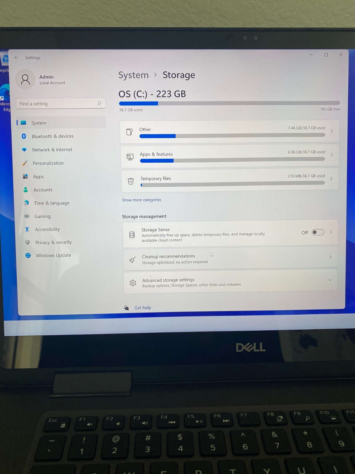 Dell Laptop Inspiron 7573 16GB Good Condition