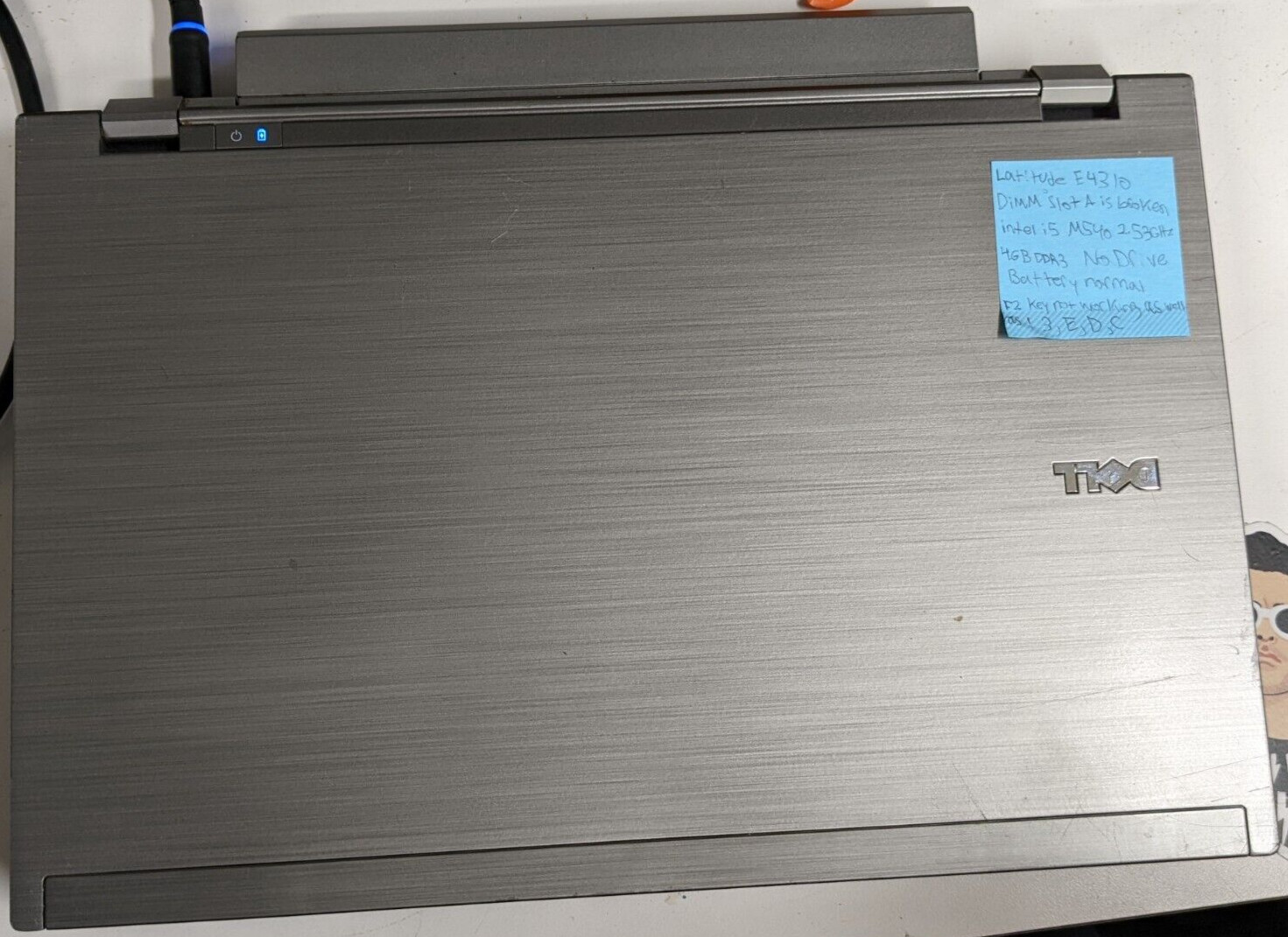 Dell Latitude E4310 13.3″ i5 M540 2.53GHz 4GB DDR3 No HDD for Parts/Repair