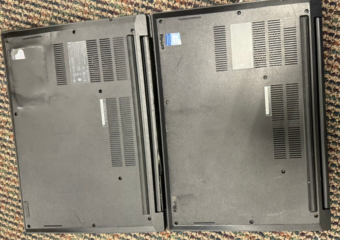 Lot of 2 Mixed Lenovo thinkpad E480 & E490 8GB RAM 256GB SSD NO OS Not turnin on