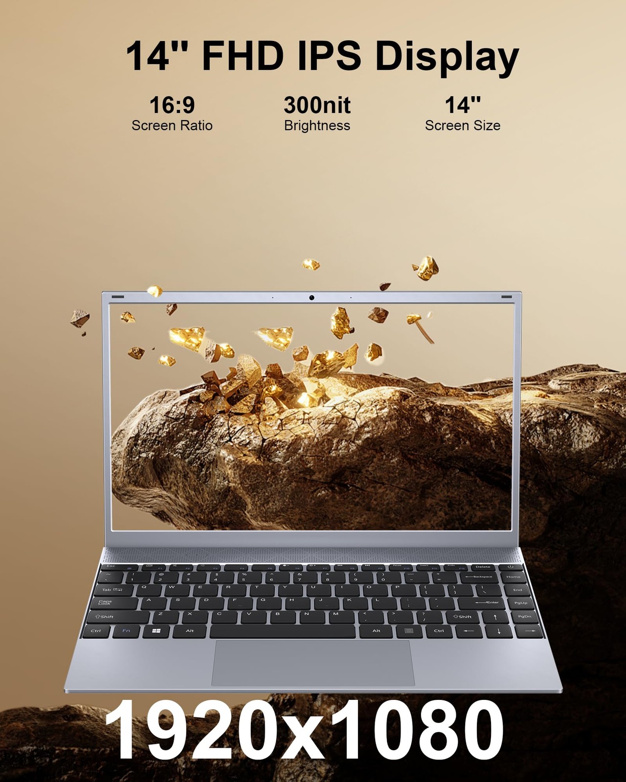 14 Inch Laptop Portable Laptop Computer for Student & Business, 8GB RAM, 256G…