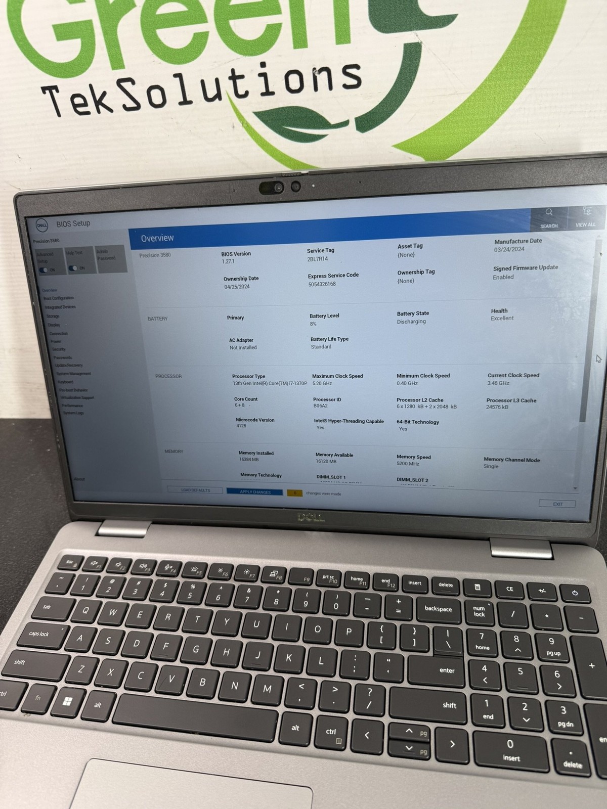 Dell Precision 3580 15.6″ i7-1370P 16GB 512GB SSD NVIDIA RTX A500 Win 11 Pro