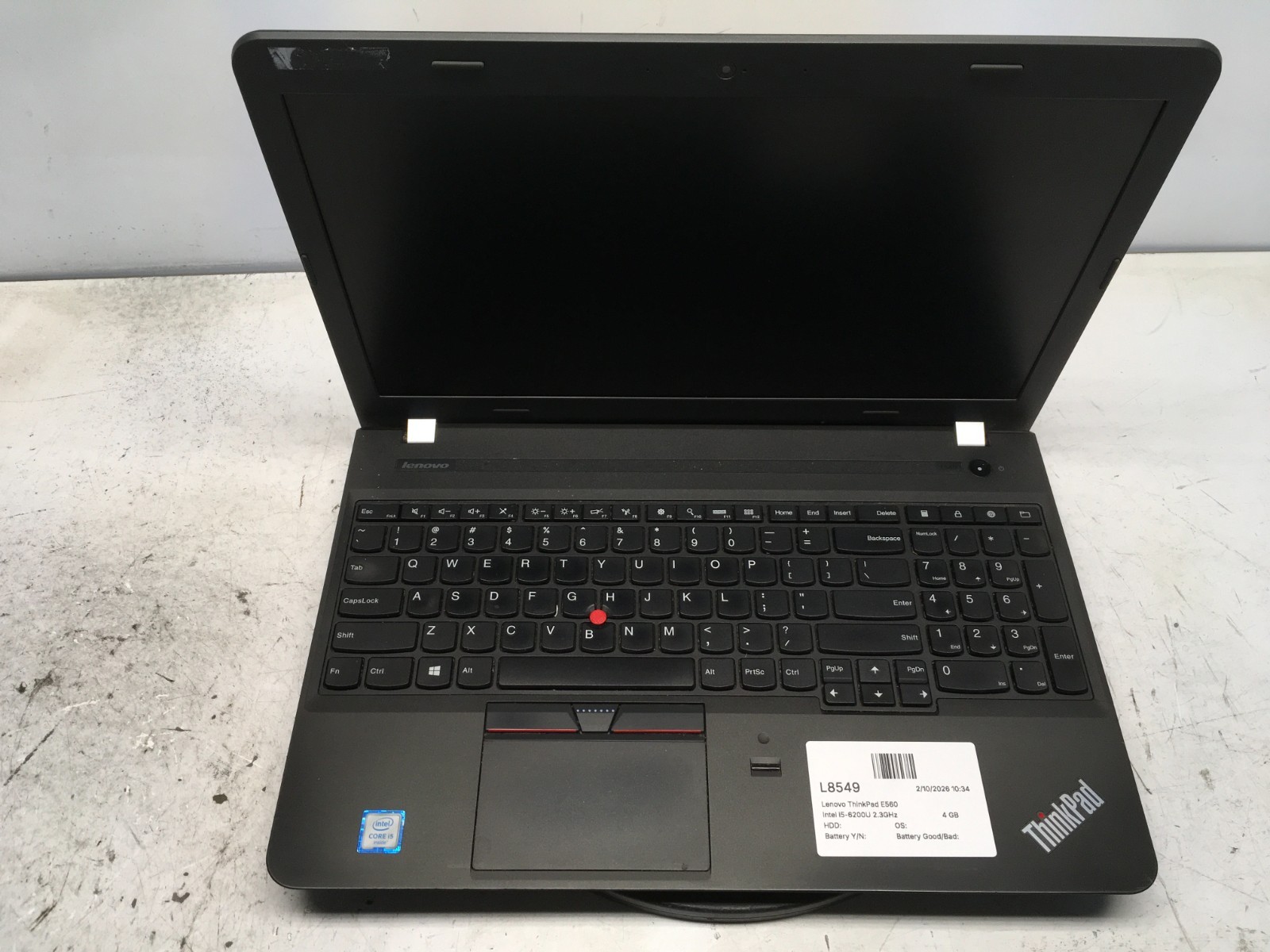 Lenovo ThinkPad E560 Intel i5-6200U 2.3GHz 4 GB NO HDD