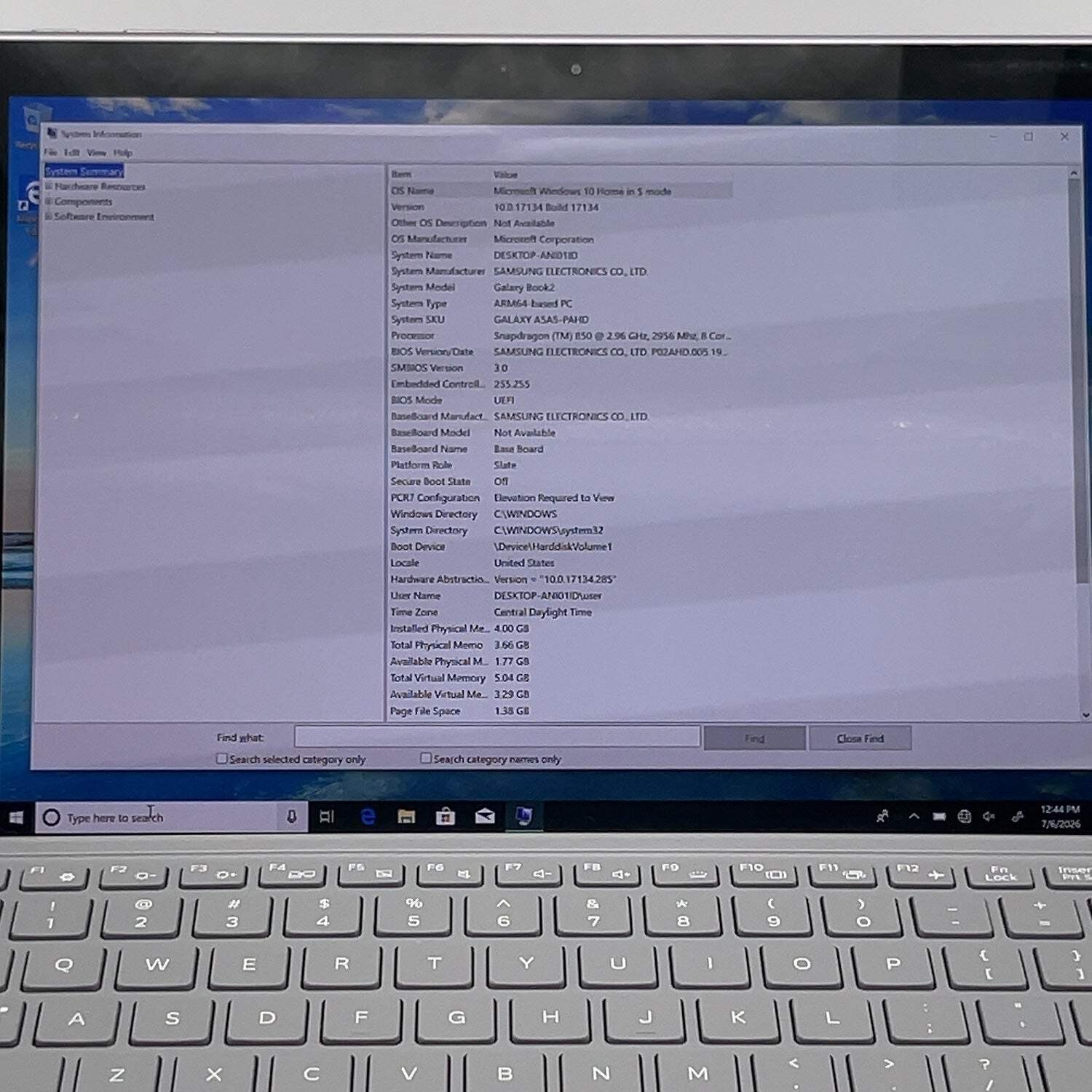 Samsung Galaxy Book2 EM5J6CV 12″ Snapdragon 850 2.96 GHz 4GB RAM 128GB SSD