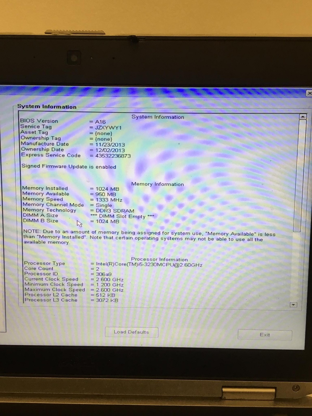 DELL LATITUDE E6430 i5 3230MPU 2.6Ghz 3rd Gen 14″ Laptop w/1GB, DVDROM, No HD