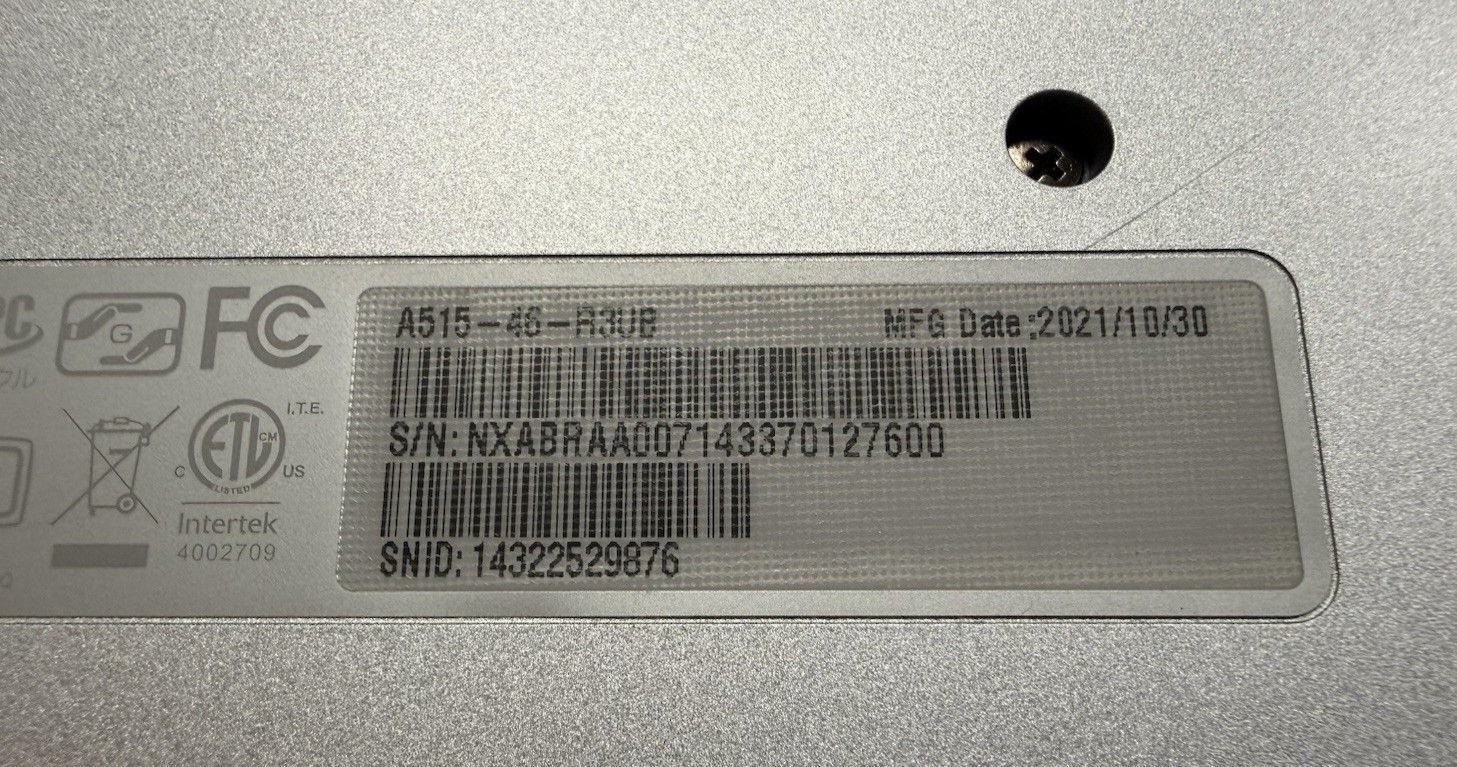 Acer Aspire 5 A515-46-R3UB 15.6″ AMD Ryzen 3 ~ PARTS ONLY PLEASE READ ~ FREE S/H