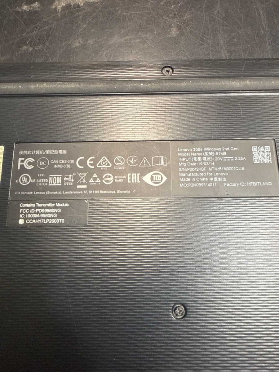 LENOVO 300E 2ND GEN LAPTOP (HPB028435)