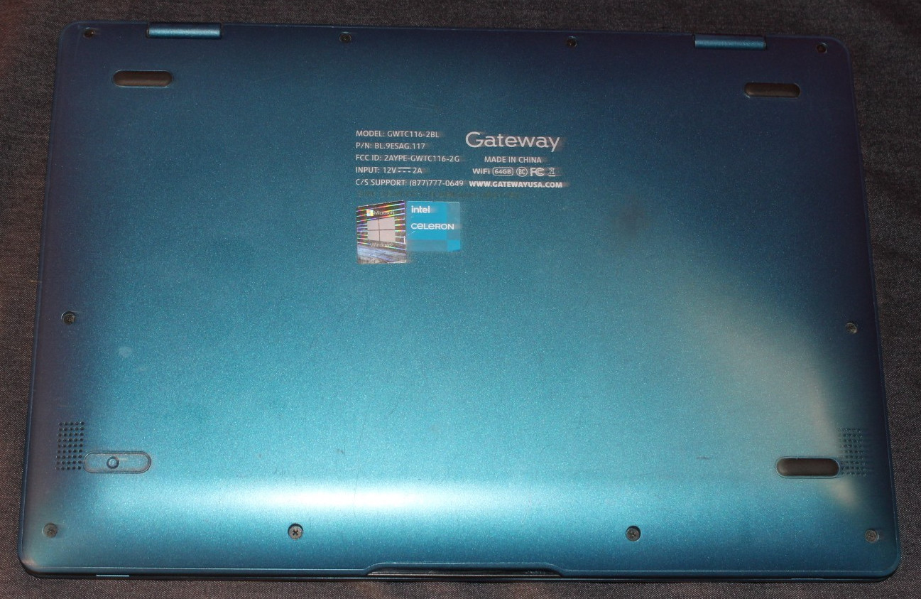 Gateway 2-in-1 GWTC116-2 11.5″ Celeron N4020 1.1GHz 4GB RAM 62gb HDD AO4073577